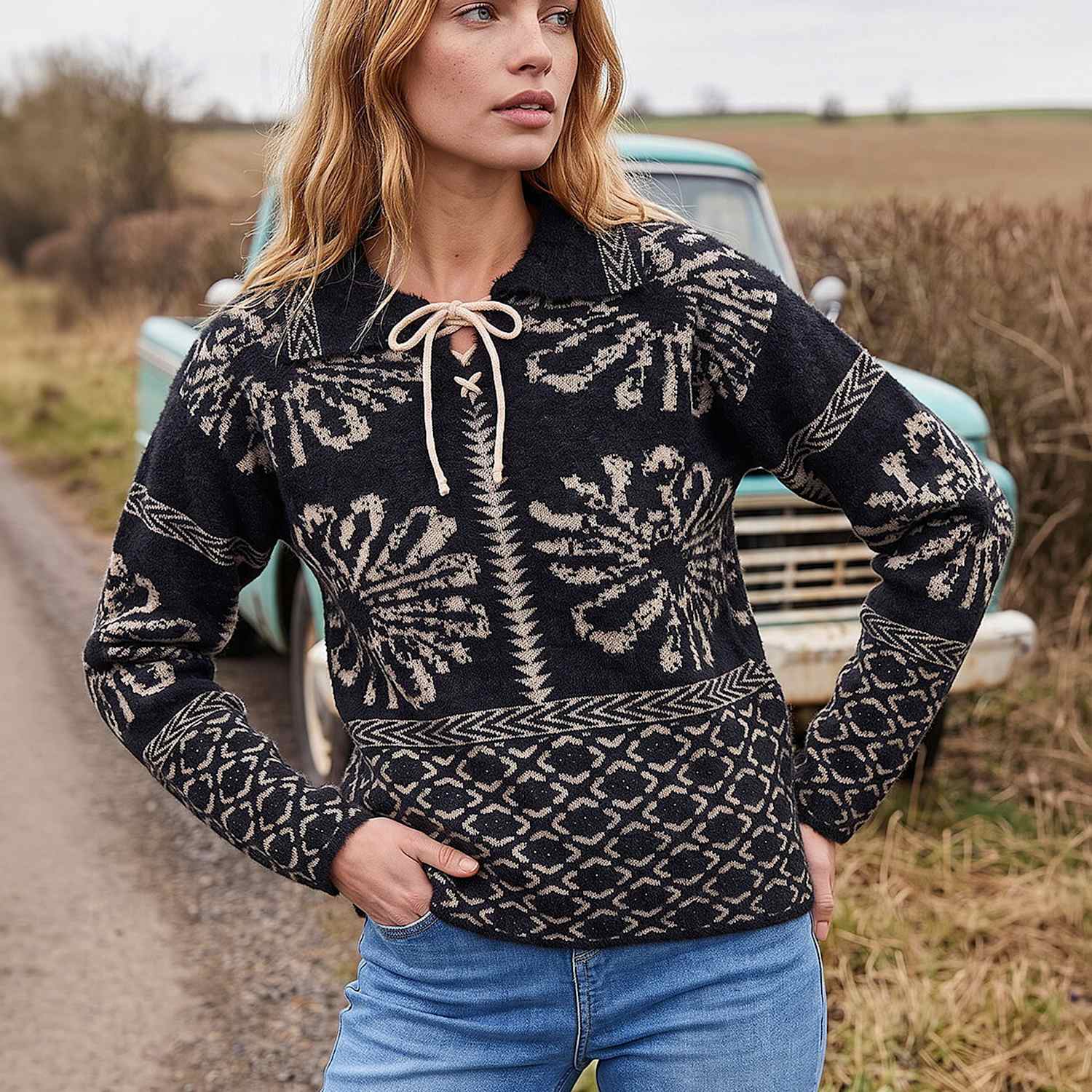 Roman Women's Floral Jacquard Jumper - 10 - Black Mix - Available at M&S
