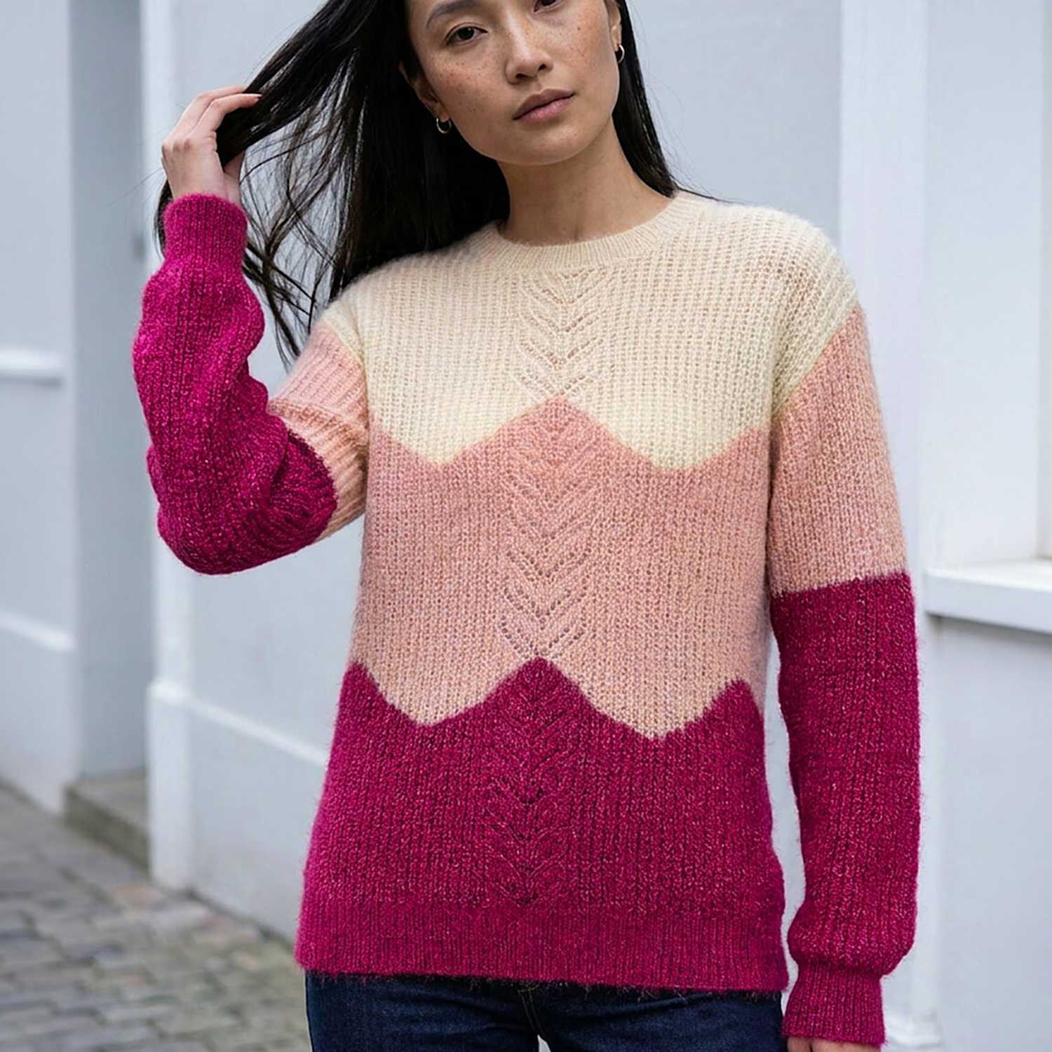 Roman Women's Fluffy Sparkly Jumper - 20 - Pink Mix - Available at M&S
