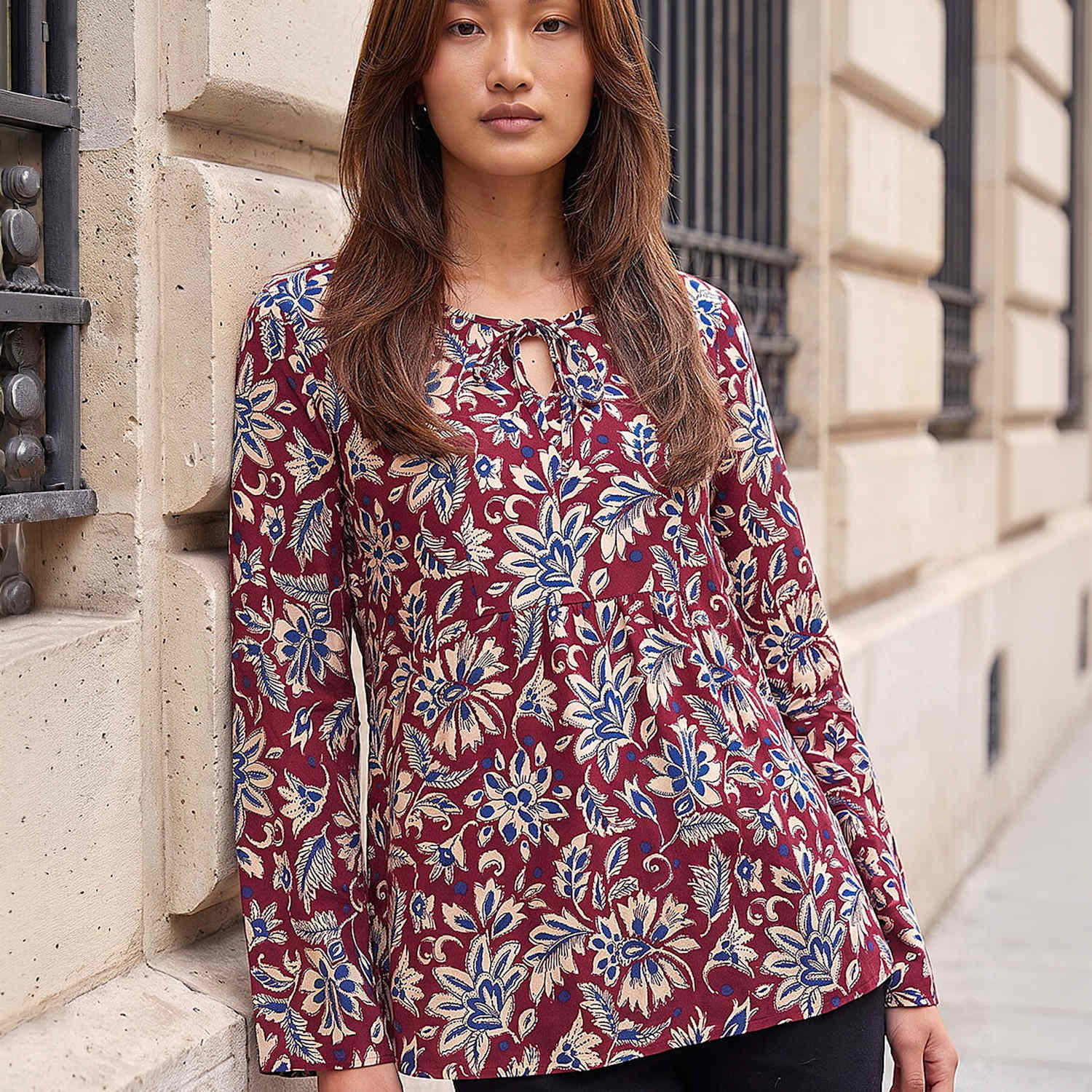 Roman Women's Floral Soft Touch Top - 12 - Burgundy - Available at M&S