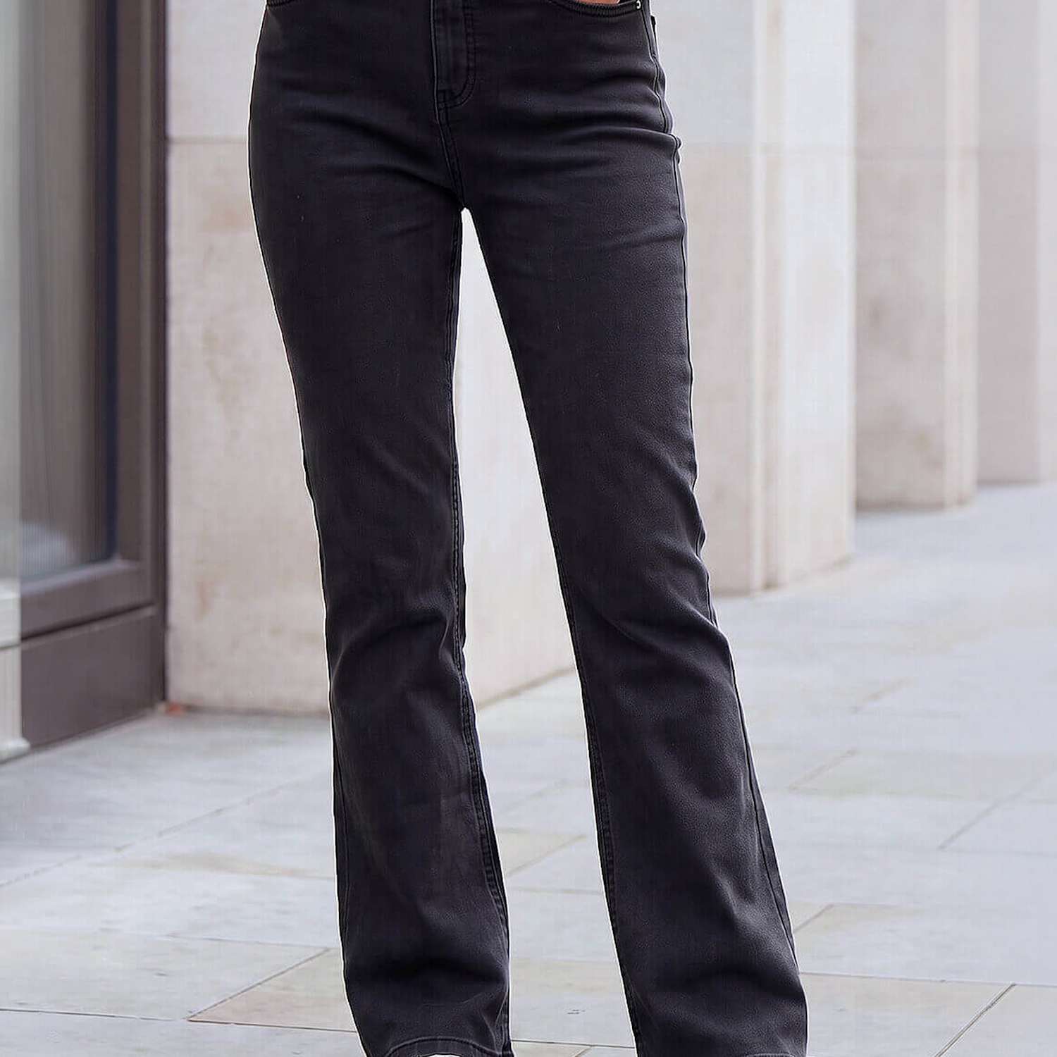 Roman Women's Petite Mid Rise Stretch Bootcut Jeans - 18 - Black Mix - Available at M&S