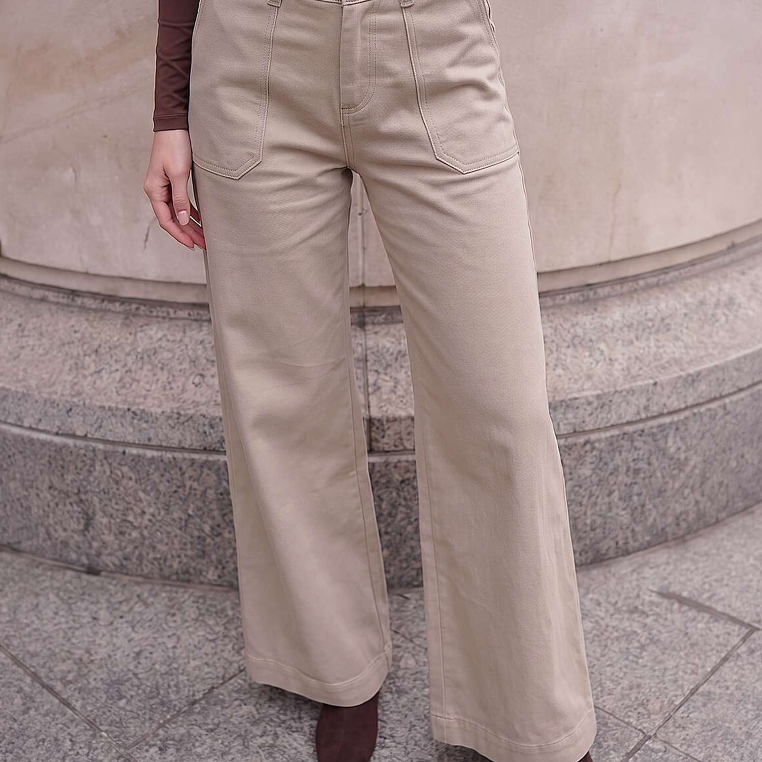 Roman Women's Petite Mid Rise Stretch Jeans - 16 - Stone - Available at M&S