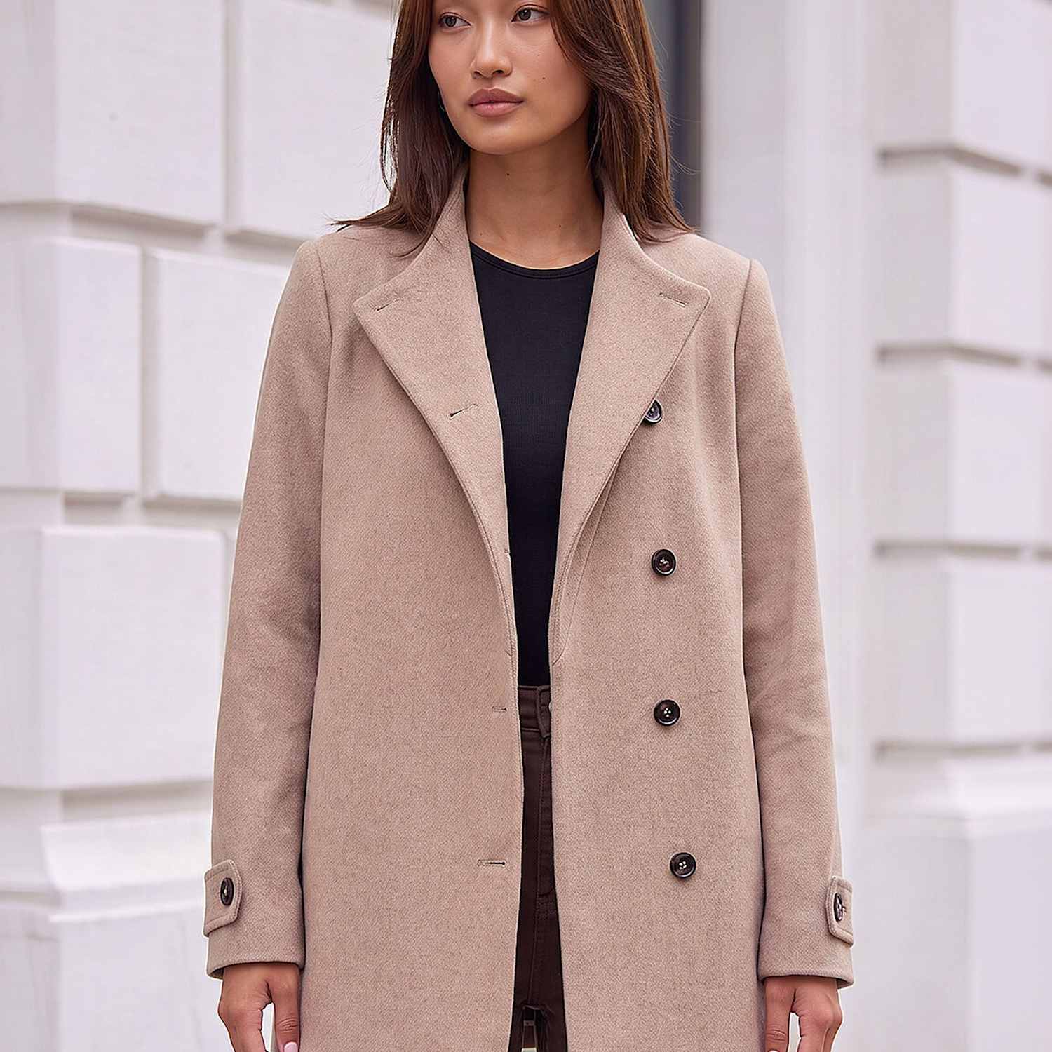 Roman Women's Funnel Neck Cropped Jacket - 10 - Natural Mix - Available at M&S