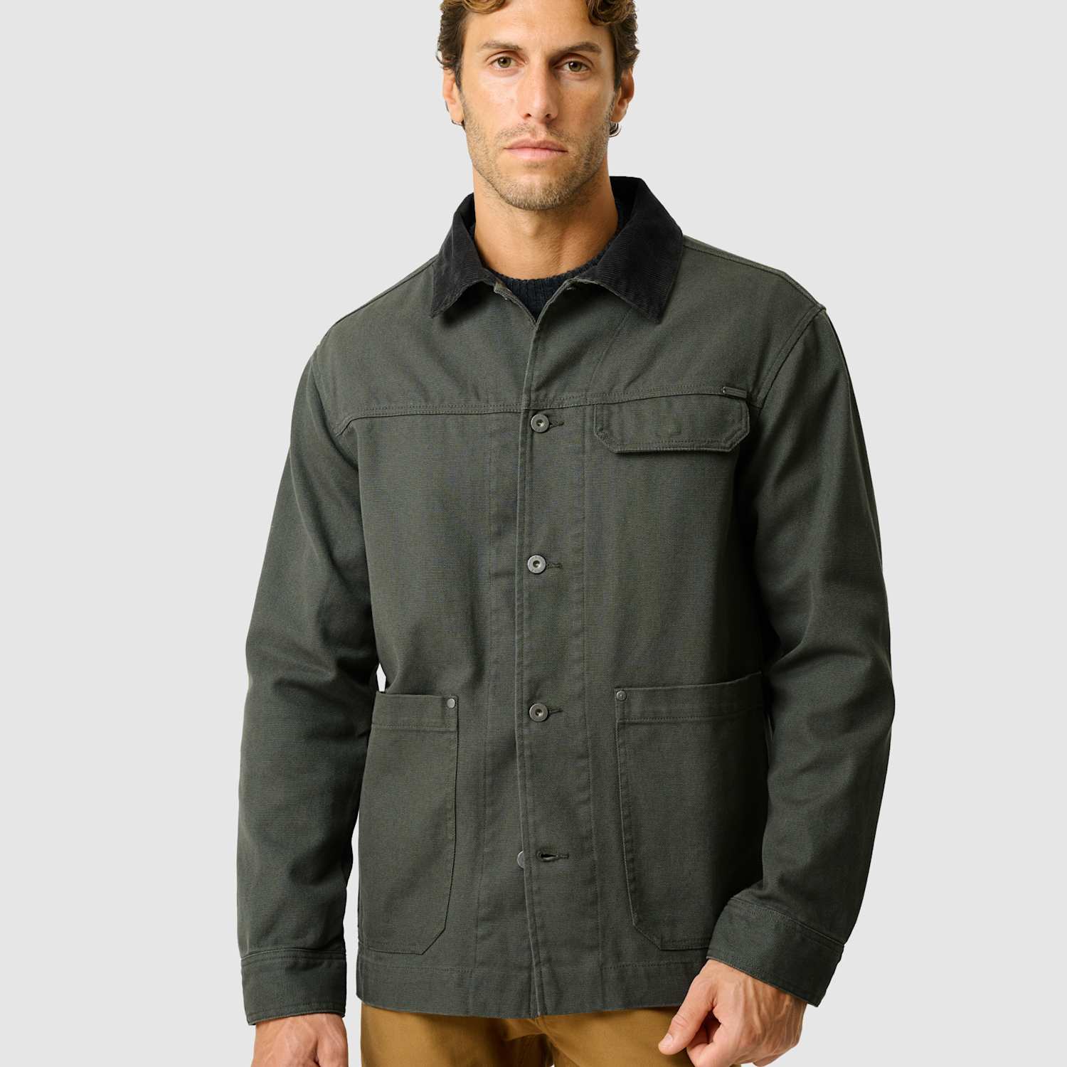 Rodd & Gunn Men's Tideman Pure Cotton Chore Jacket - M - Black/Grey - Available at M&S