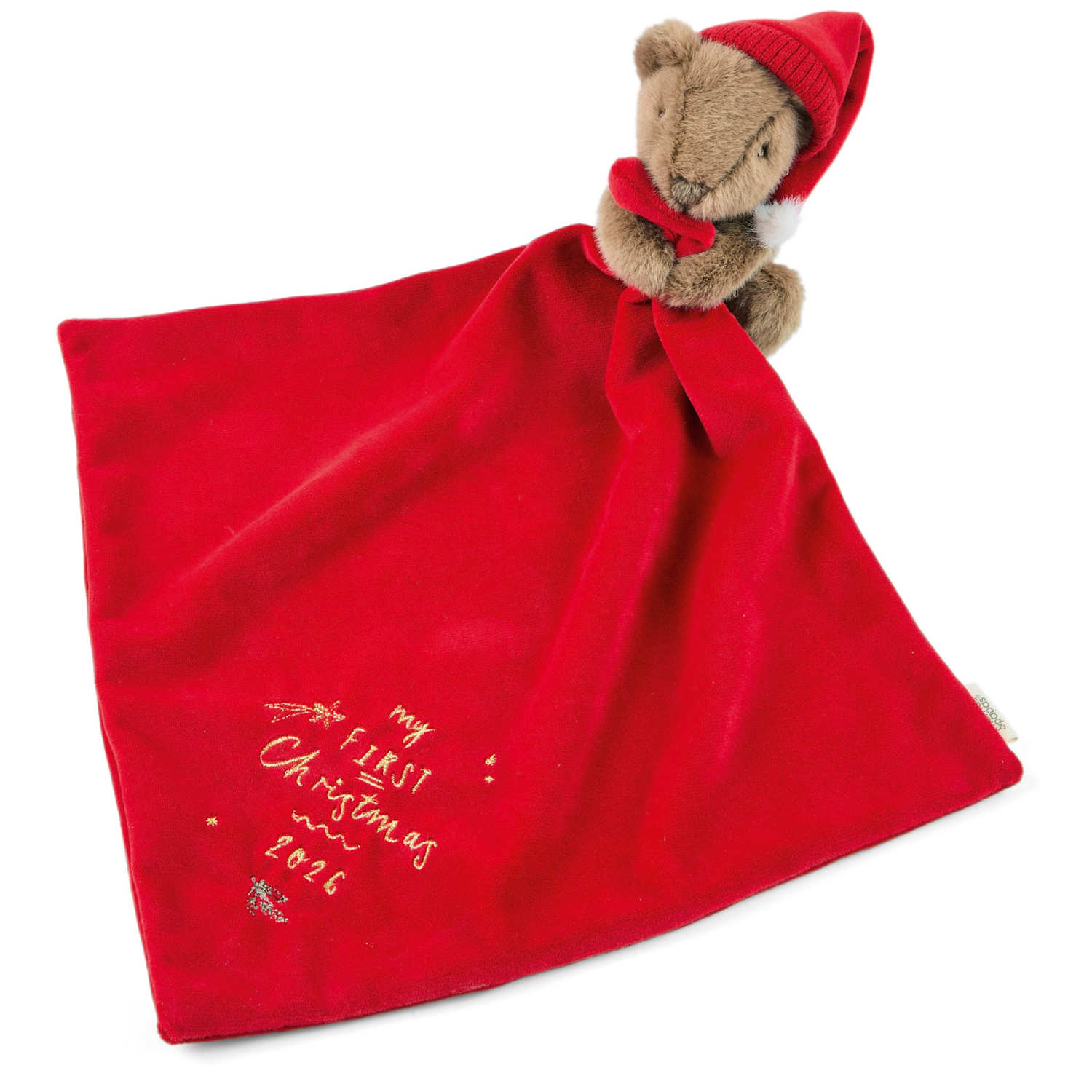 Mamas & Papas Christmas Bear Baby Comforter - Red - Available at M&S