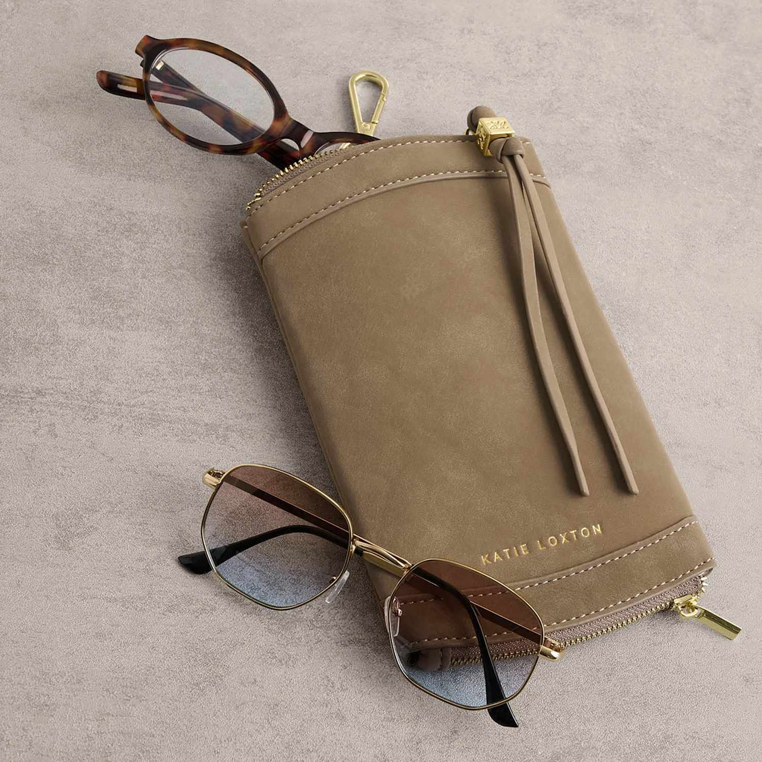 Katie Loxton Women's Duo Sunglasses Case - Taupe - Available at M&S