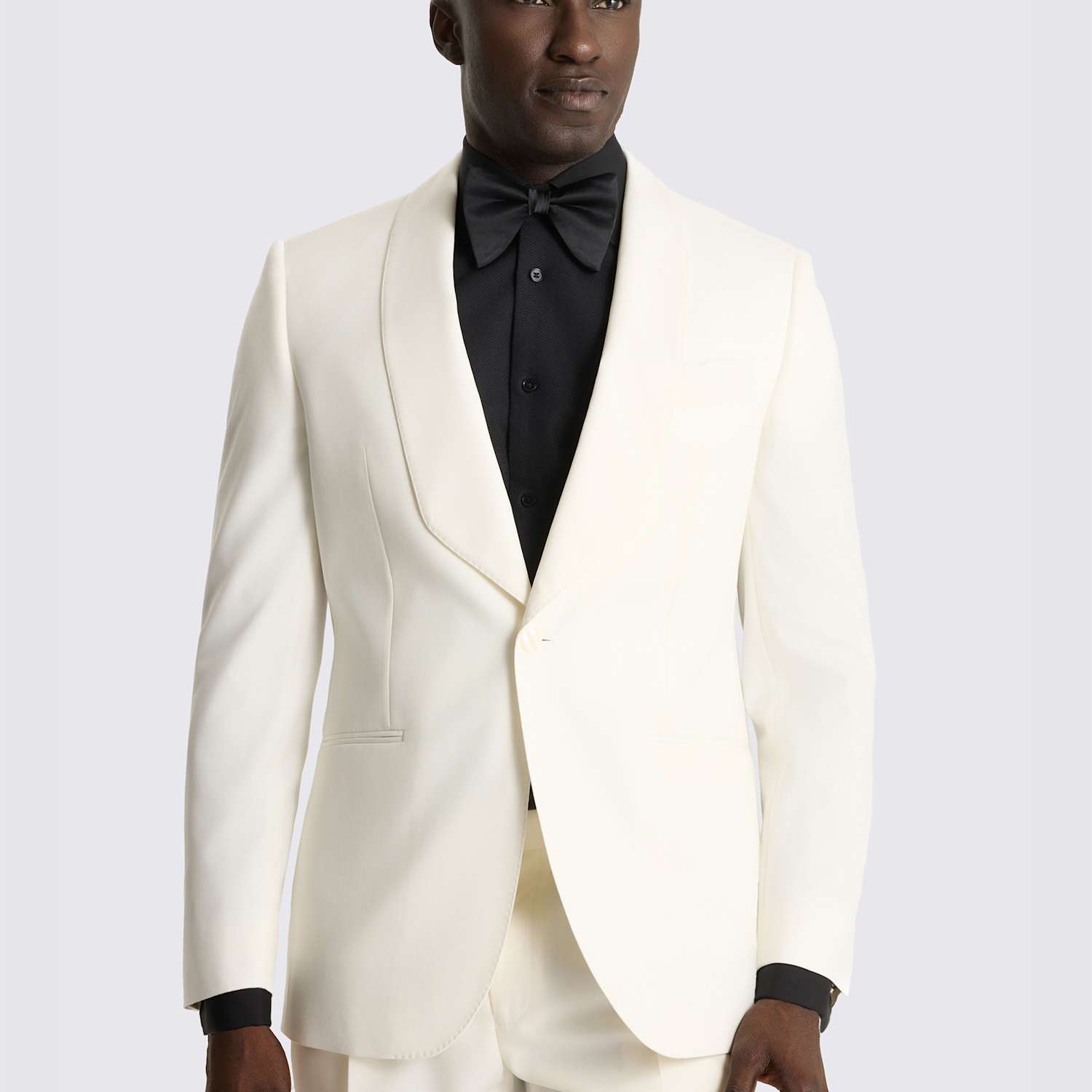 Moss Men's Tailored Fit Wool Blend Tuxedo Jacket - 42 - White - Available at M&S