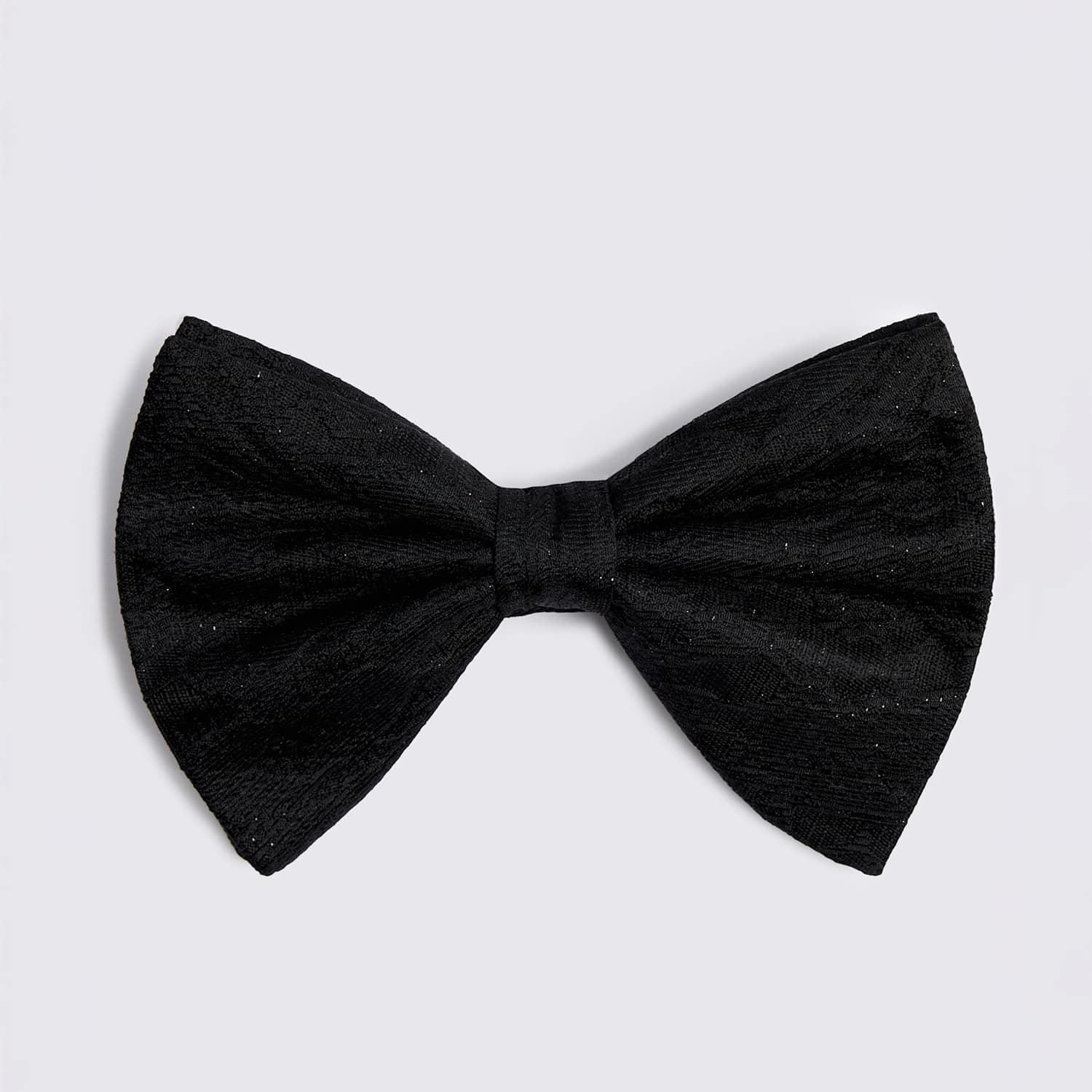 Moss Men's Floral Silk Rich Bow Tie - Black - Available at M&S