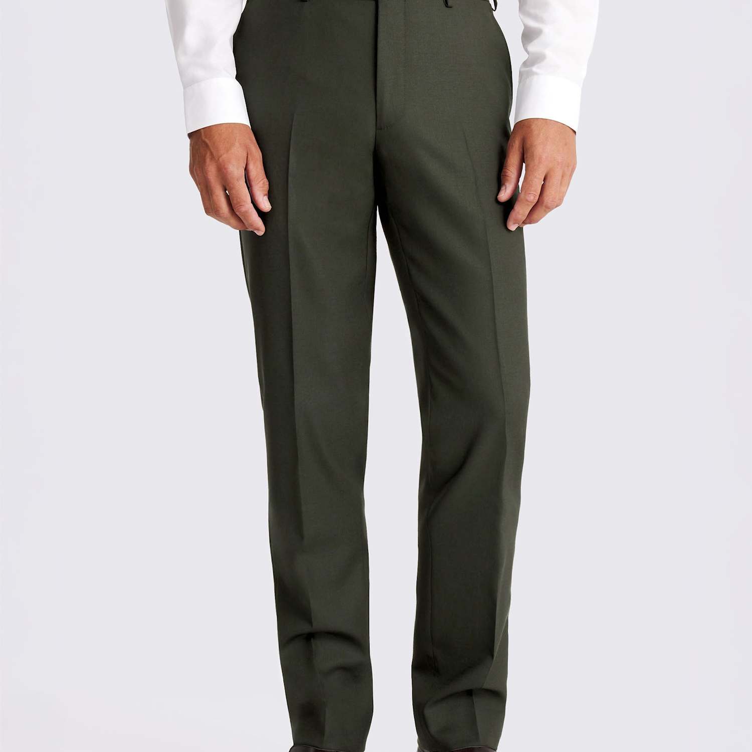 Moss Men's Tailored Fit Italian Pure Wool Suit Trousers - 38 - Dark Green - Available at M&S