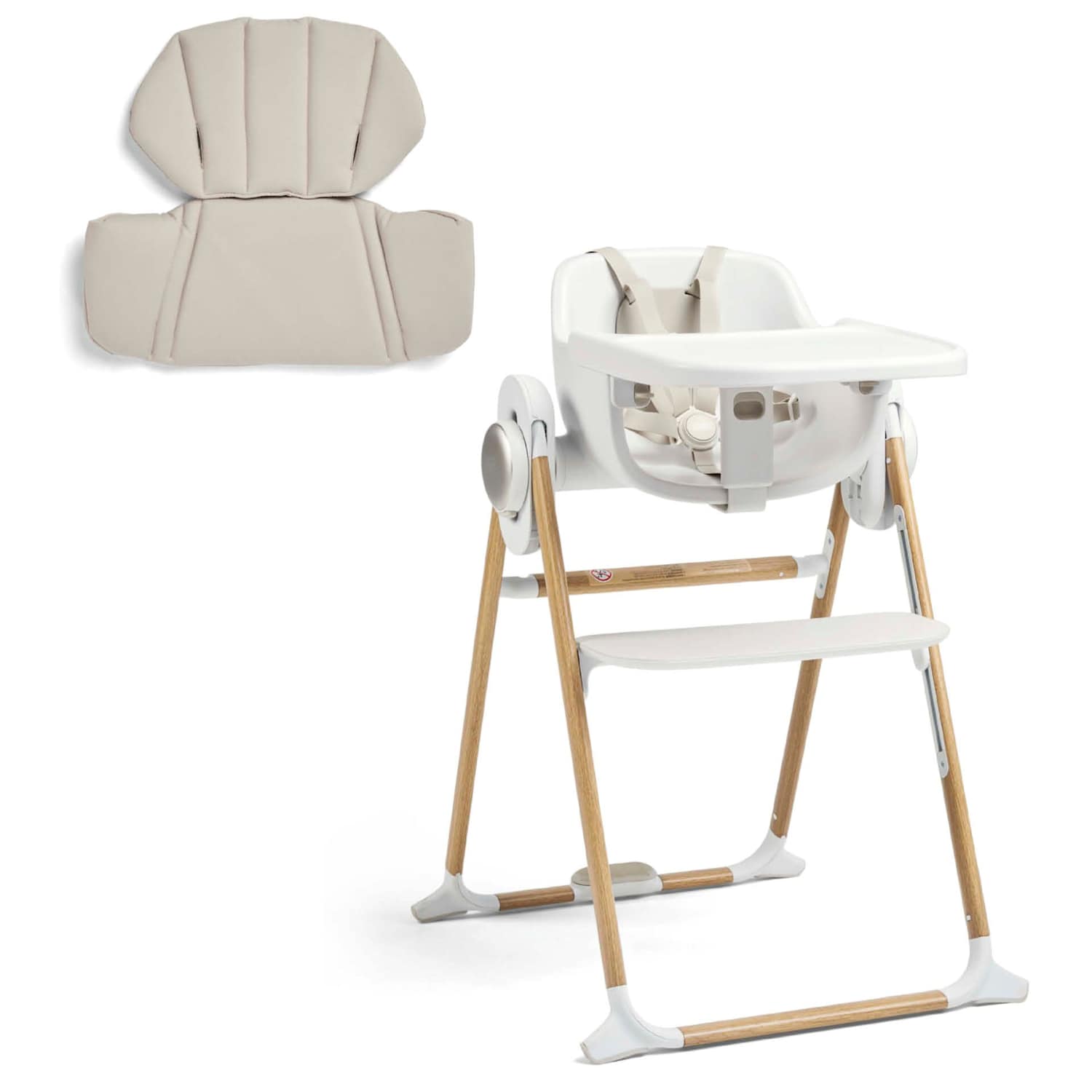 Mamas & Papas 2 Piece Eno Highchair & Cashmere Cushion Set - Beige - Available at M&S