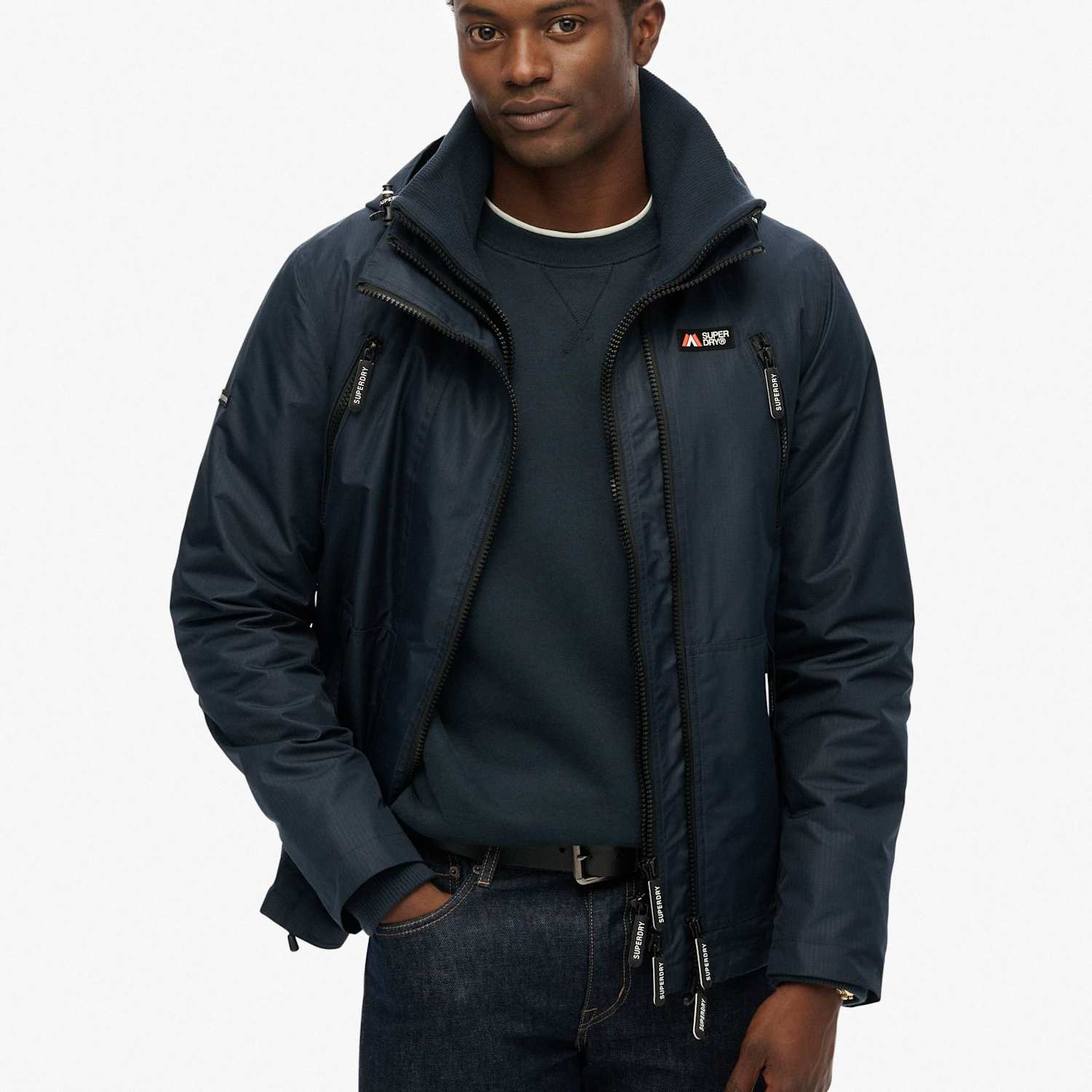 Superdry & Co Men's Hooded Windbreaker Jacket - L - Navy - Available at M&S