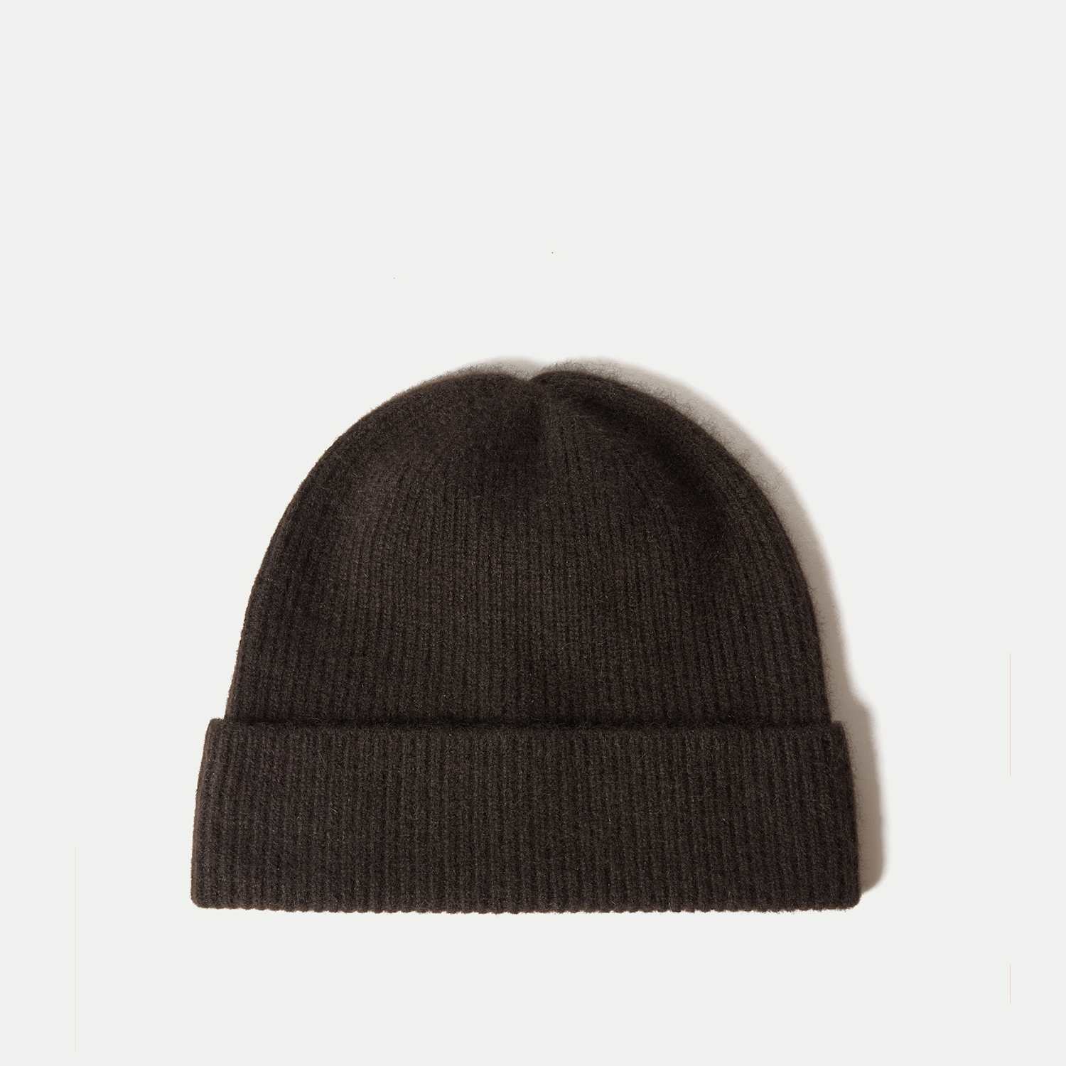 Jigsaw Women's Pure Cashmere Rib Beanie Hat - Dark Brown - Available at M&S