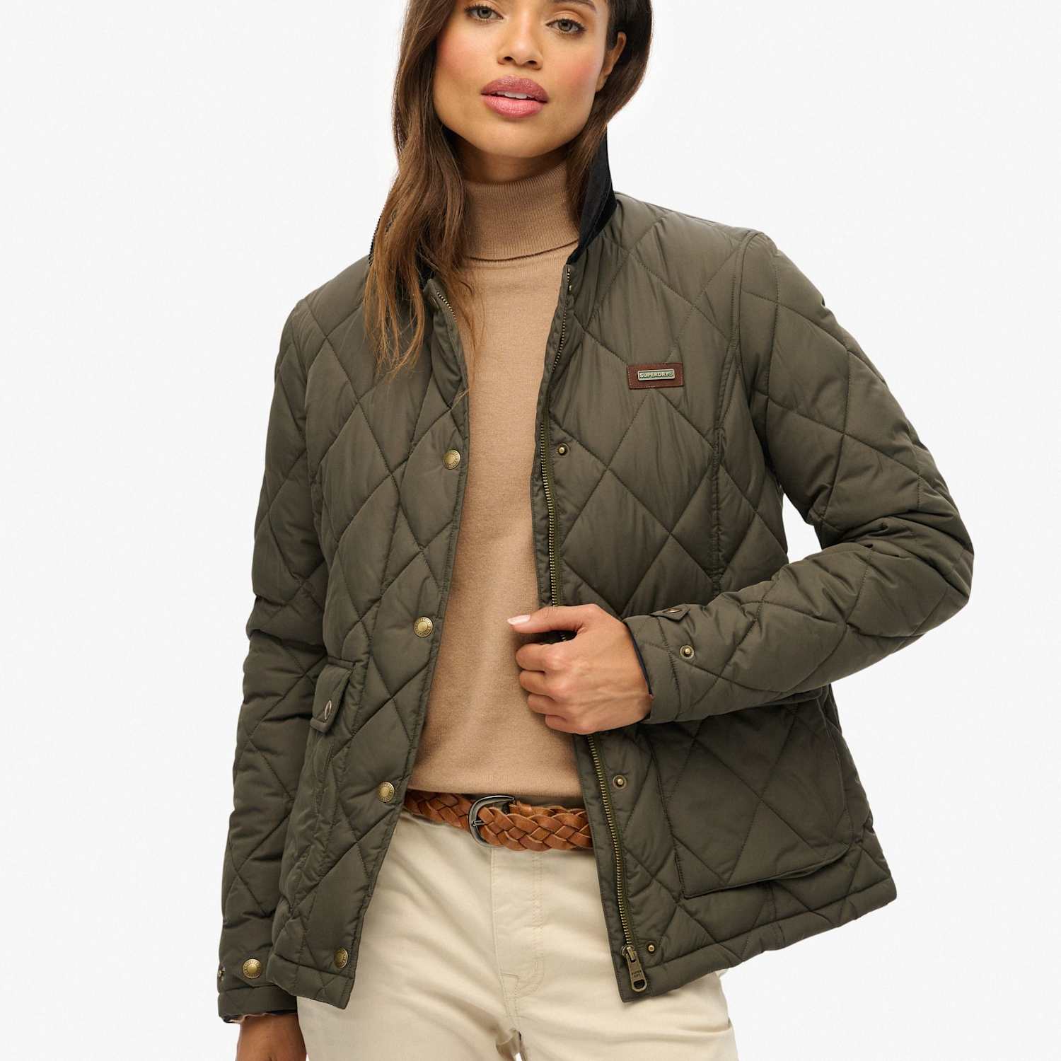 Superdry & Co Women's Quilted Jacket - 10 - Khaki - Available at M&S