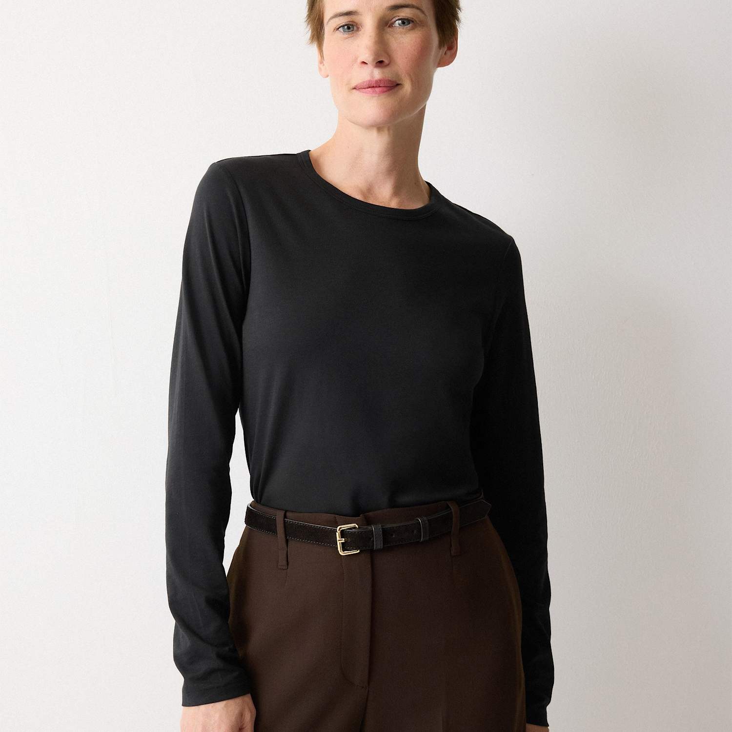 Jigsaw Women's Pure Cotton T-Shirt - Medium - Black - Available at M&S