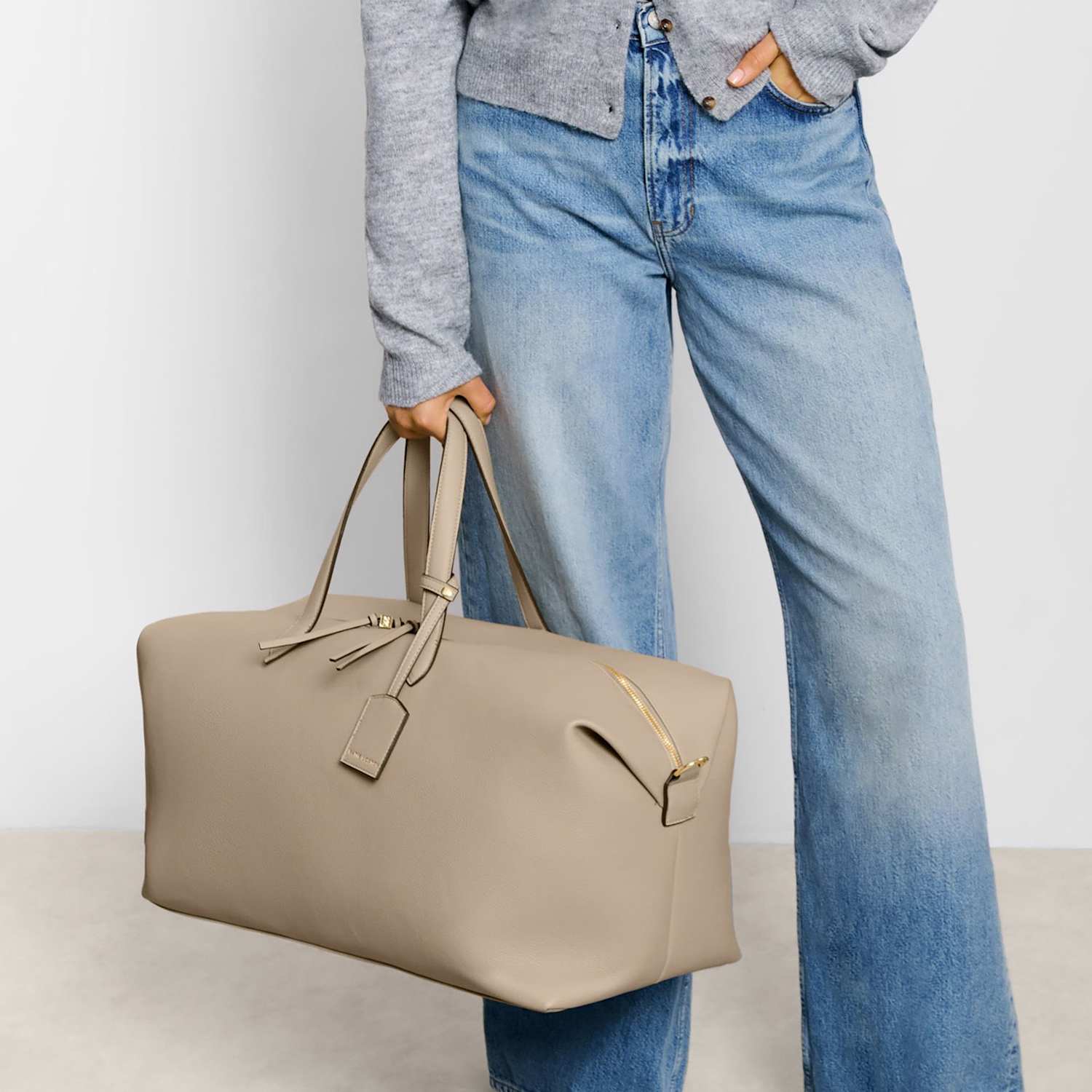 Katie Loxton Women's Faux Leather Padded Top Handle Weekend Bag - Taupe - Available at M&S