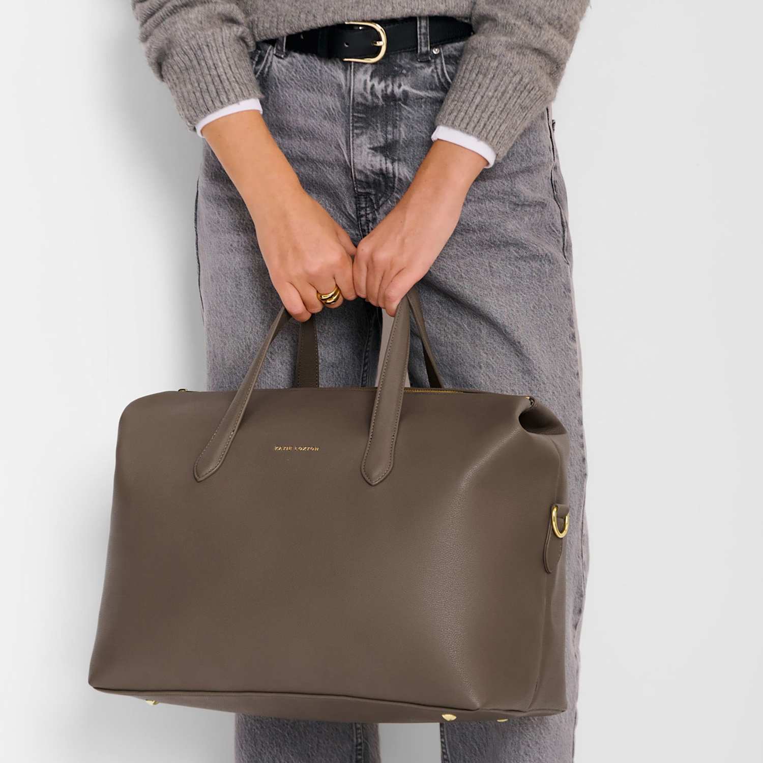 Katie Loxton Women's Faux Leather Top Handle Weekend Bag - Khaki - Available at M&S