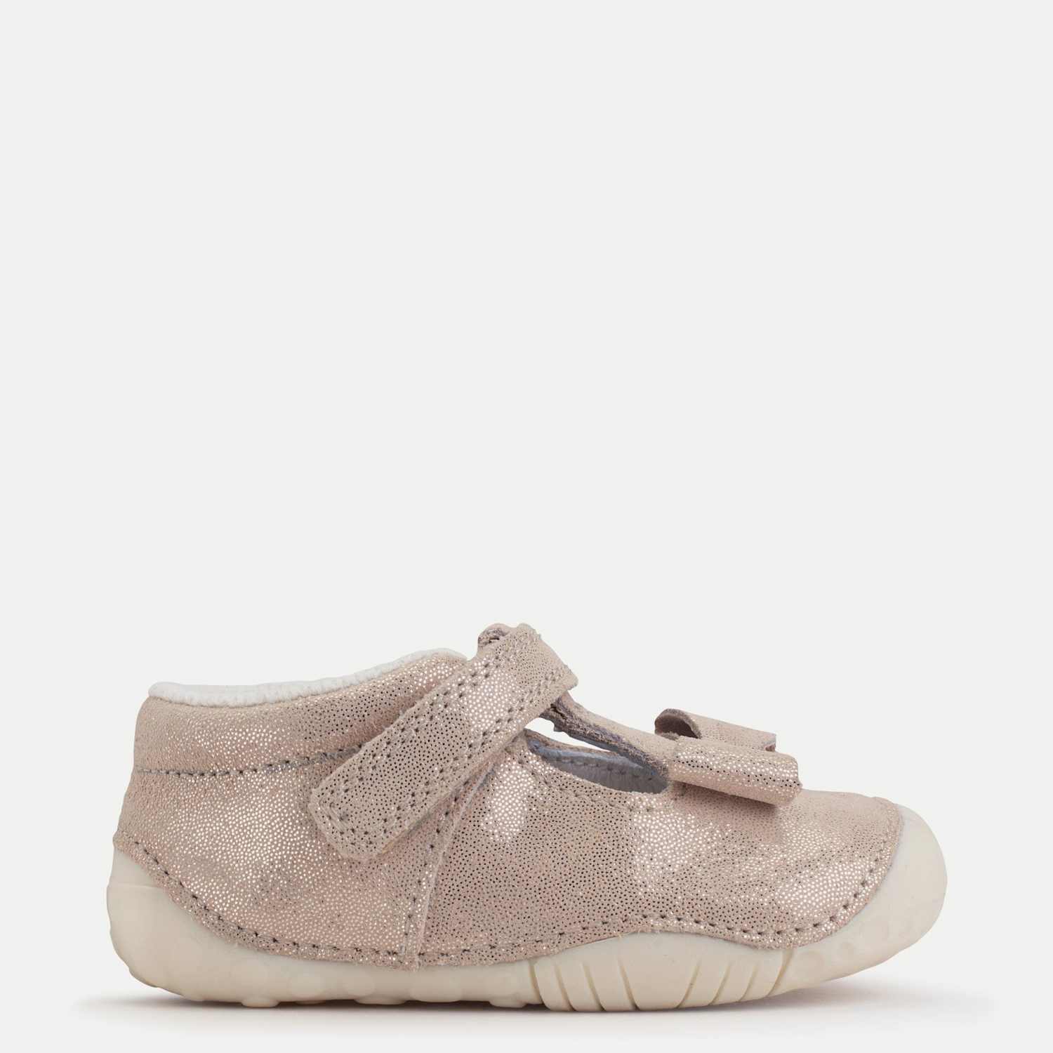 Start-Rite Girls Leather Glitter Trainers (2 Small - 5 Small) - Gold - Available at M&S