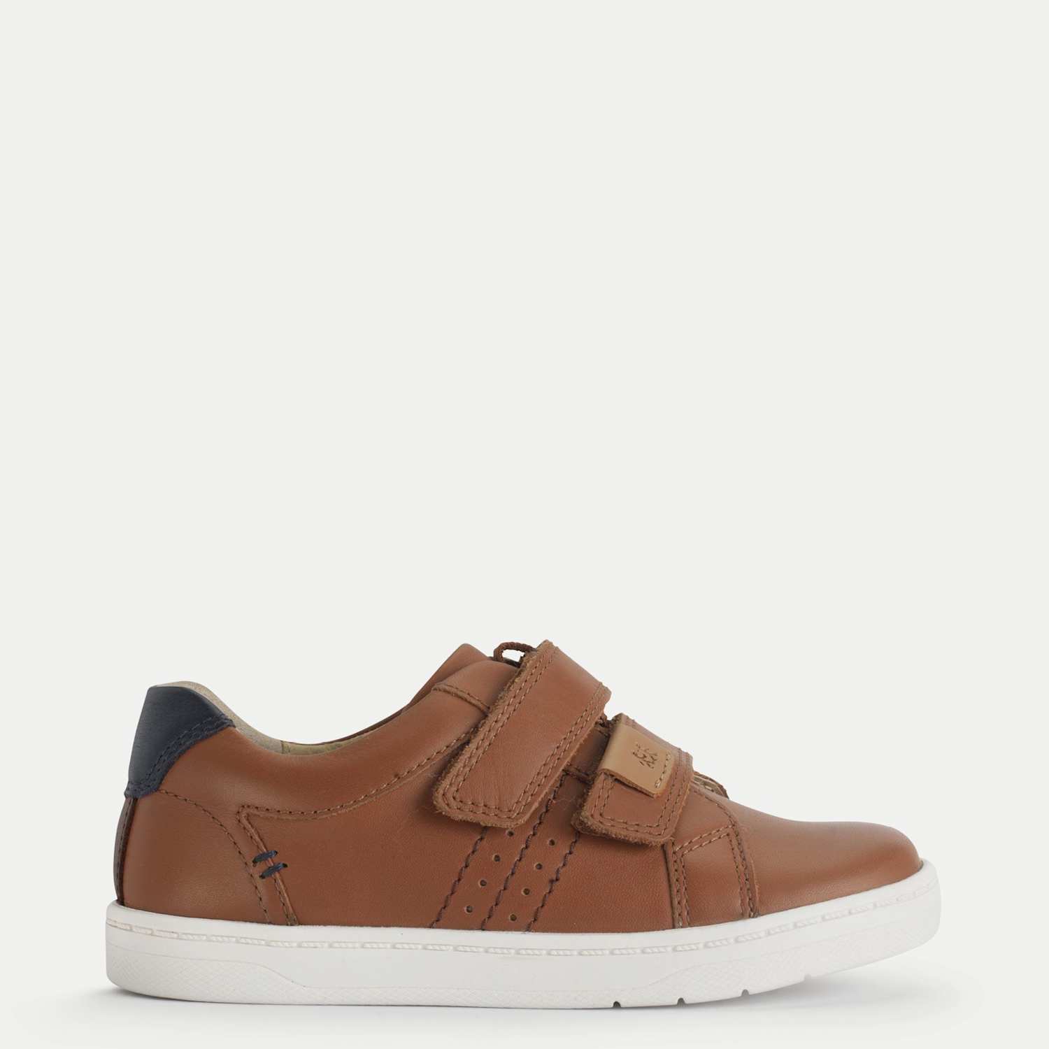 Start-Rite Boys Leather Riptape Trainers (3 Small - 12½ Small) - Brown Mix - Available at M&S