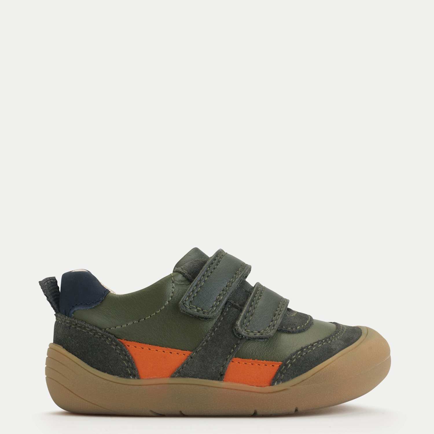 Start-Rite Boys Leather Riptape Trainers (3-7 Small) - 6½ - Green Mix - Available at M&S