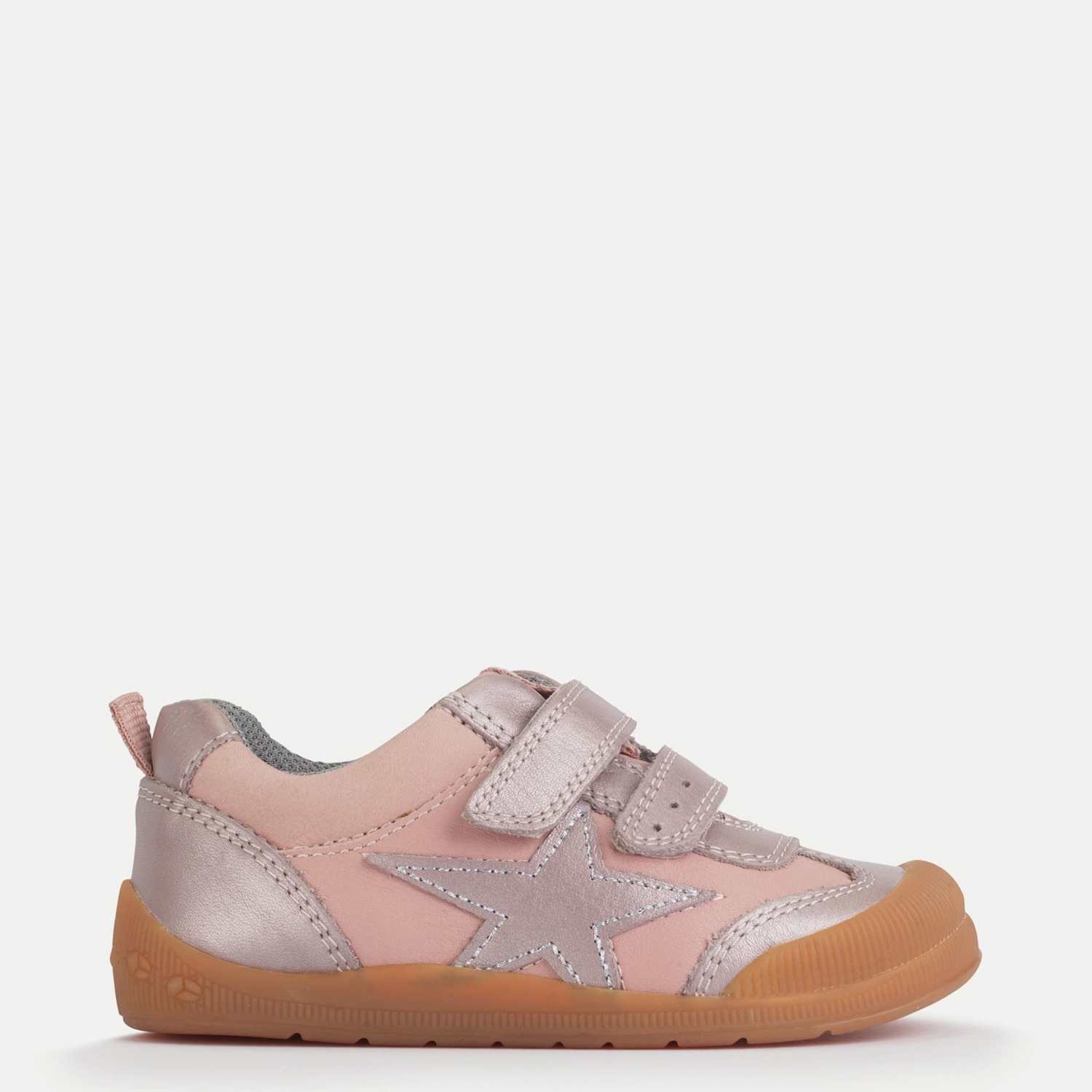 Start-Rite Girls Leather Star Trainers (4 Small - 10½ Small) - Blush - Available at M&S
