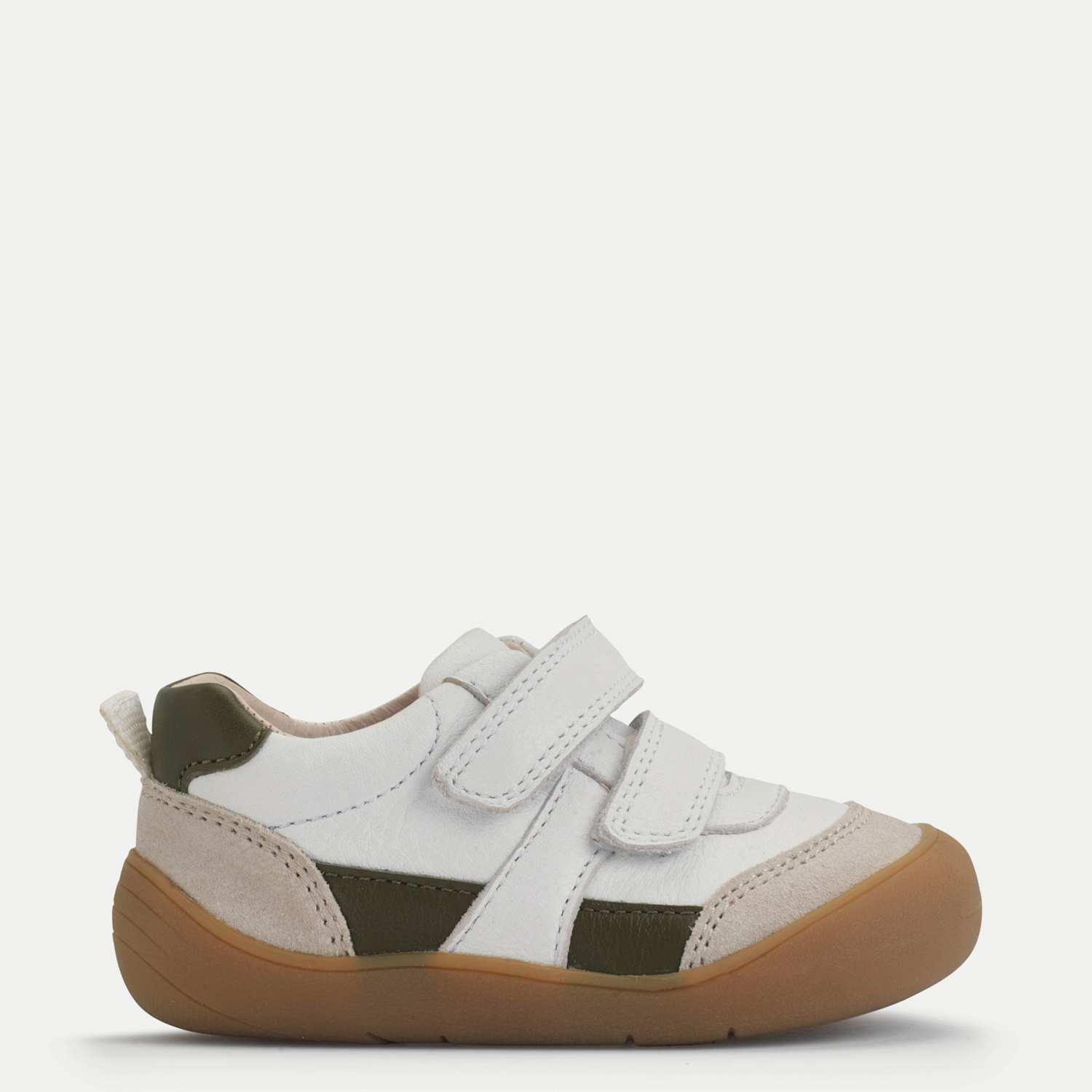 Start-Rite Boys Leather Riptape Trainers (3 Small - 7 Small) - White Mix - Available at M&S
