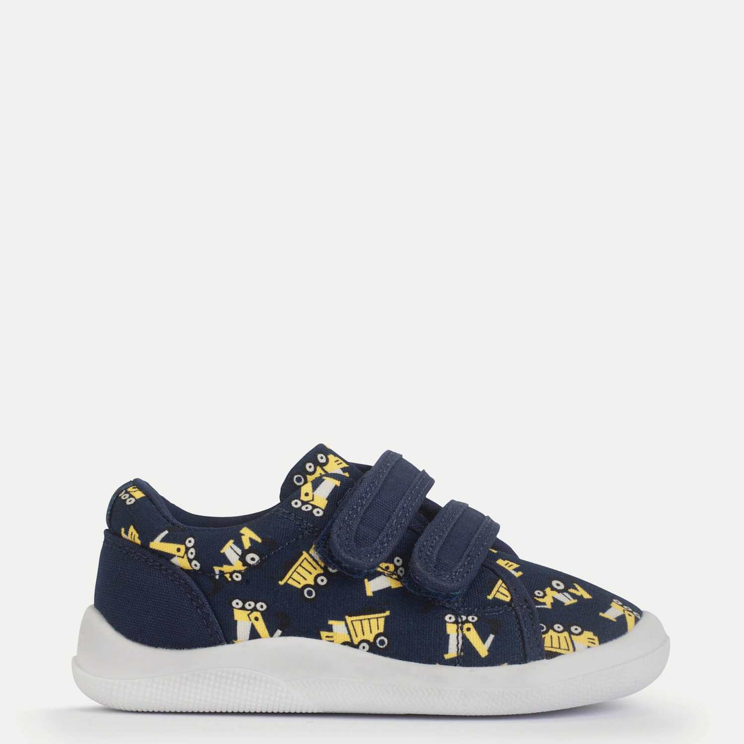 Start-Rite Boys Leather Patterned Riptape Trainers (3 Small - 7 Small) - 5½ - Navy Mix - Available at M&S