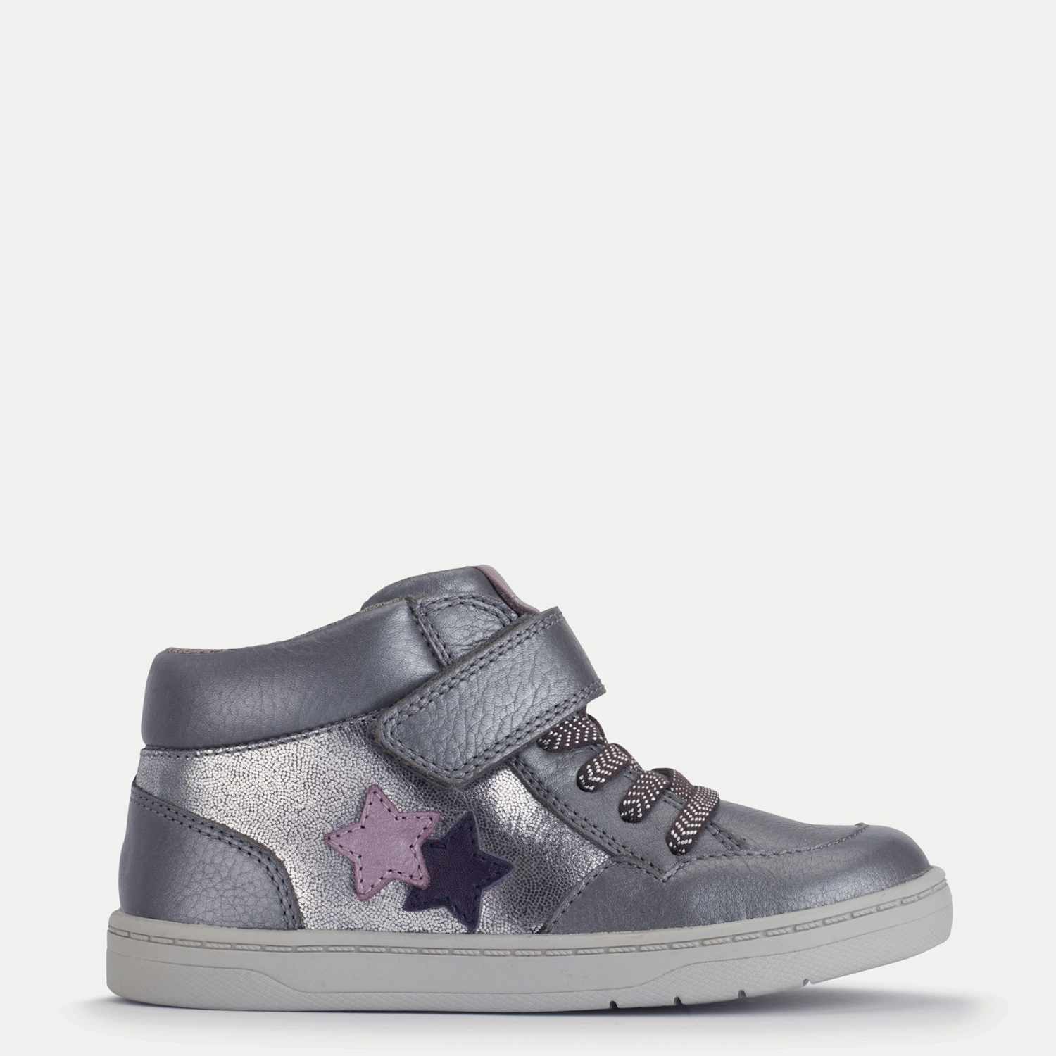 Start-Rite Girls Leather Star Trainers (6 Small - 2 Large) - 1½ - Grey Mix - Available at M&S