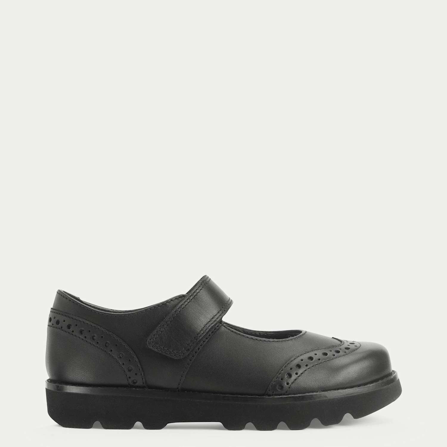 Start-Rite Girls Leather Riptape School Shoes (9 Small - 3½ Large) - 12 - Black - Available at M&S