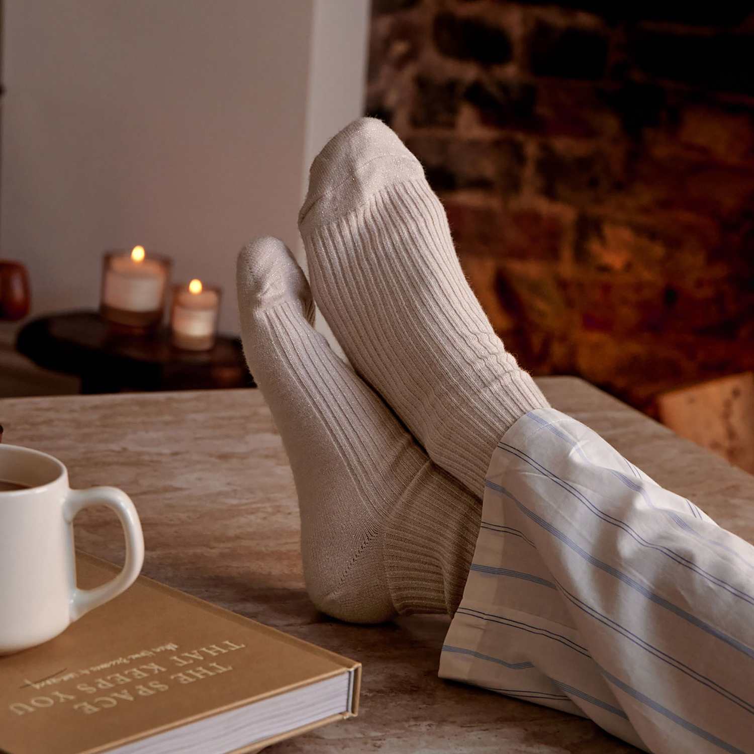 Katie Loxton Women's Sparkle Ribbed Ankle High Socks Gift Box - Pink - Available at M&S