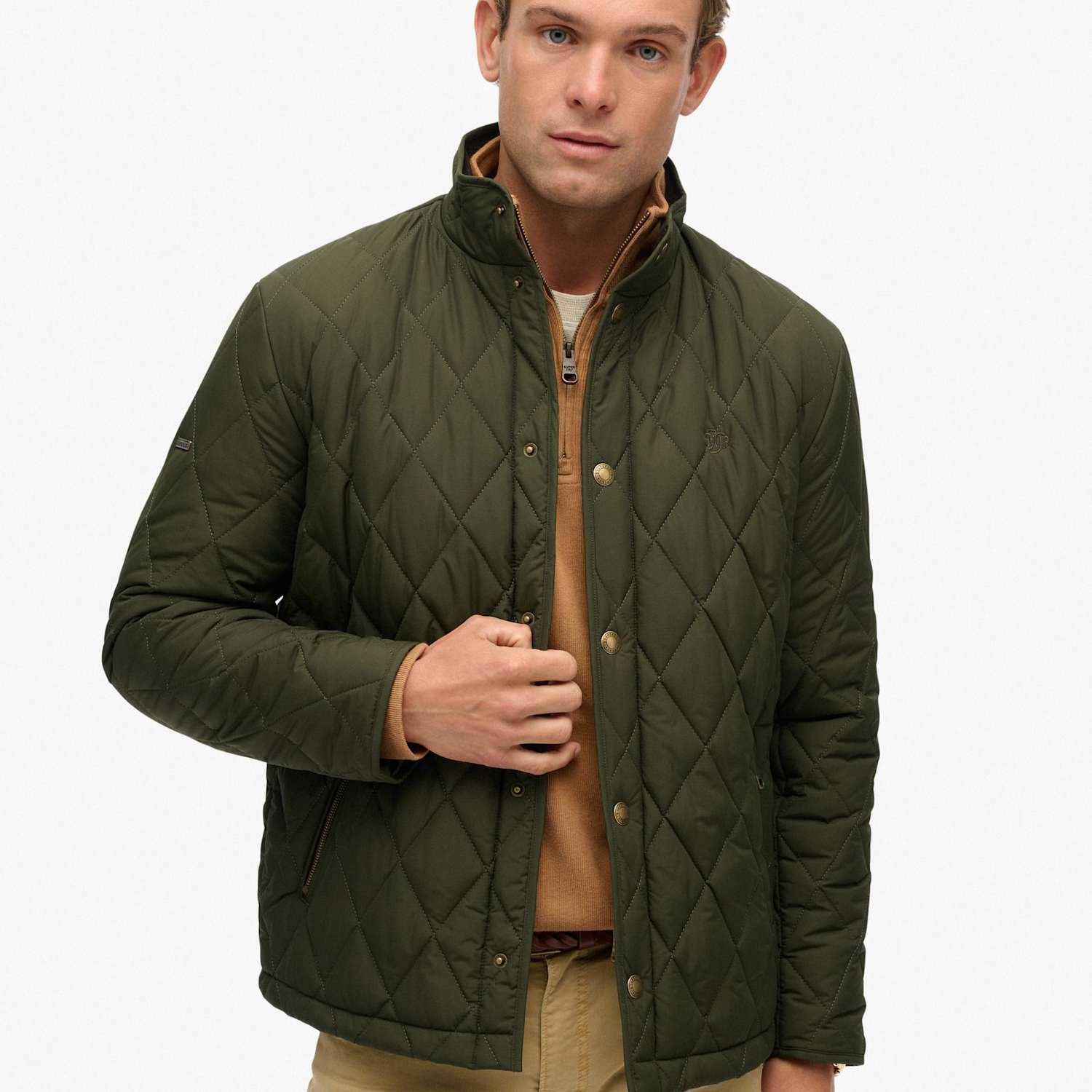 Superdry & Co Men's Quilted Padded Jacket - S - Green - Available at M&S