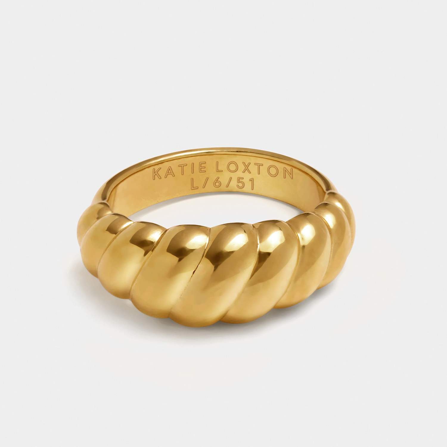 Katie Loxton Women's Gold Plated Harper Twist Waterproof Ring - Small - Available at M&S
