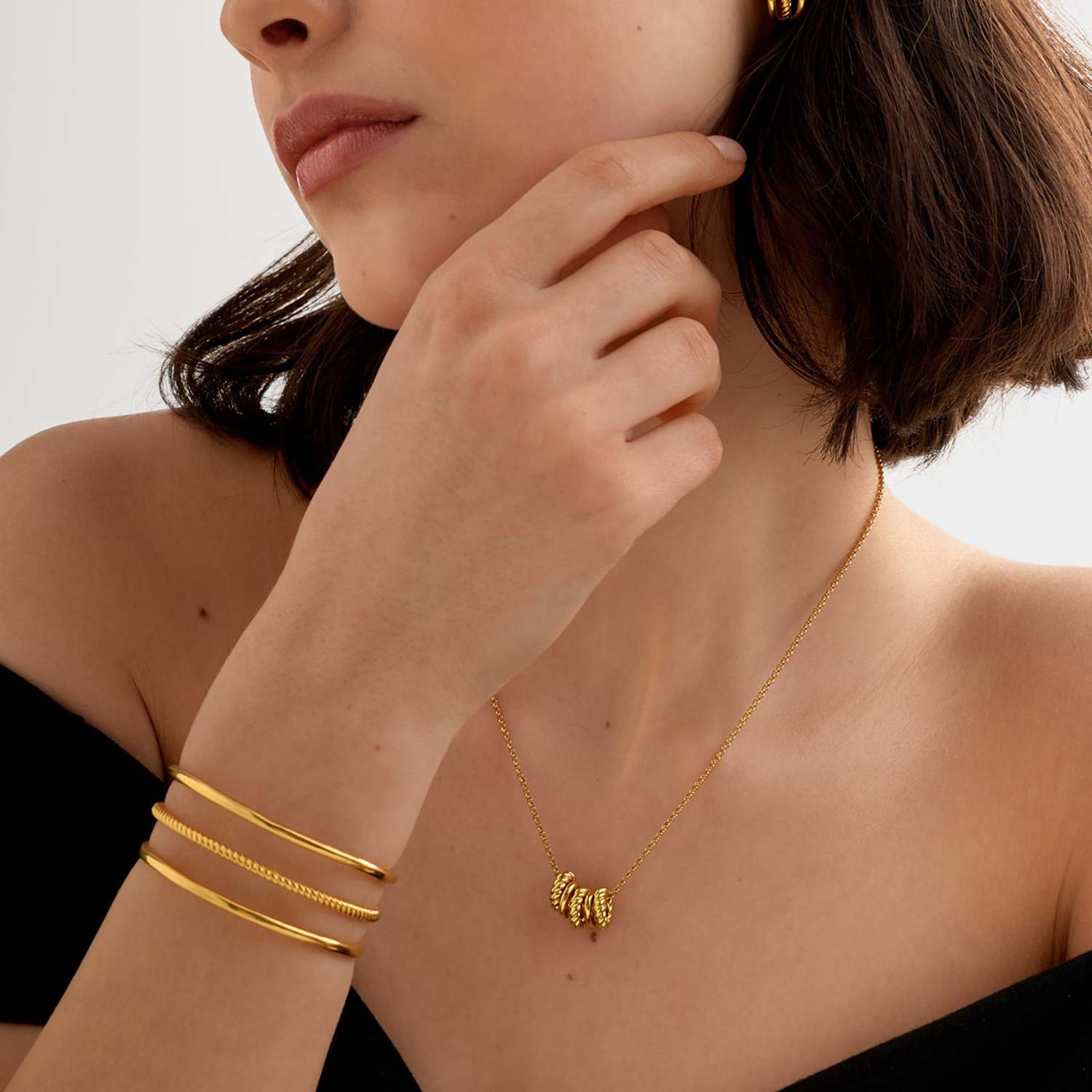 Katie Loxton Women's Gold Plated Waterproof Open Cuff Bangle - Available at M&S