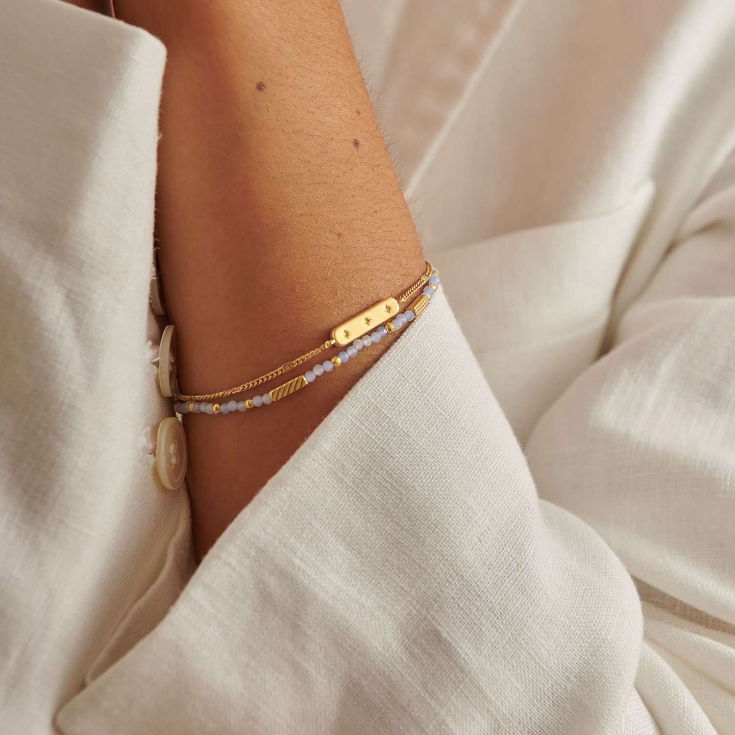 Katie Loxton Women's March Waterproof Birthstone Bracelet - Gold - Available at M&S