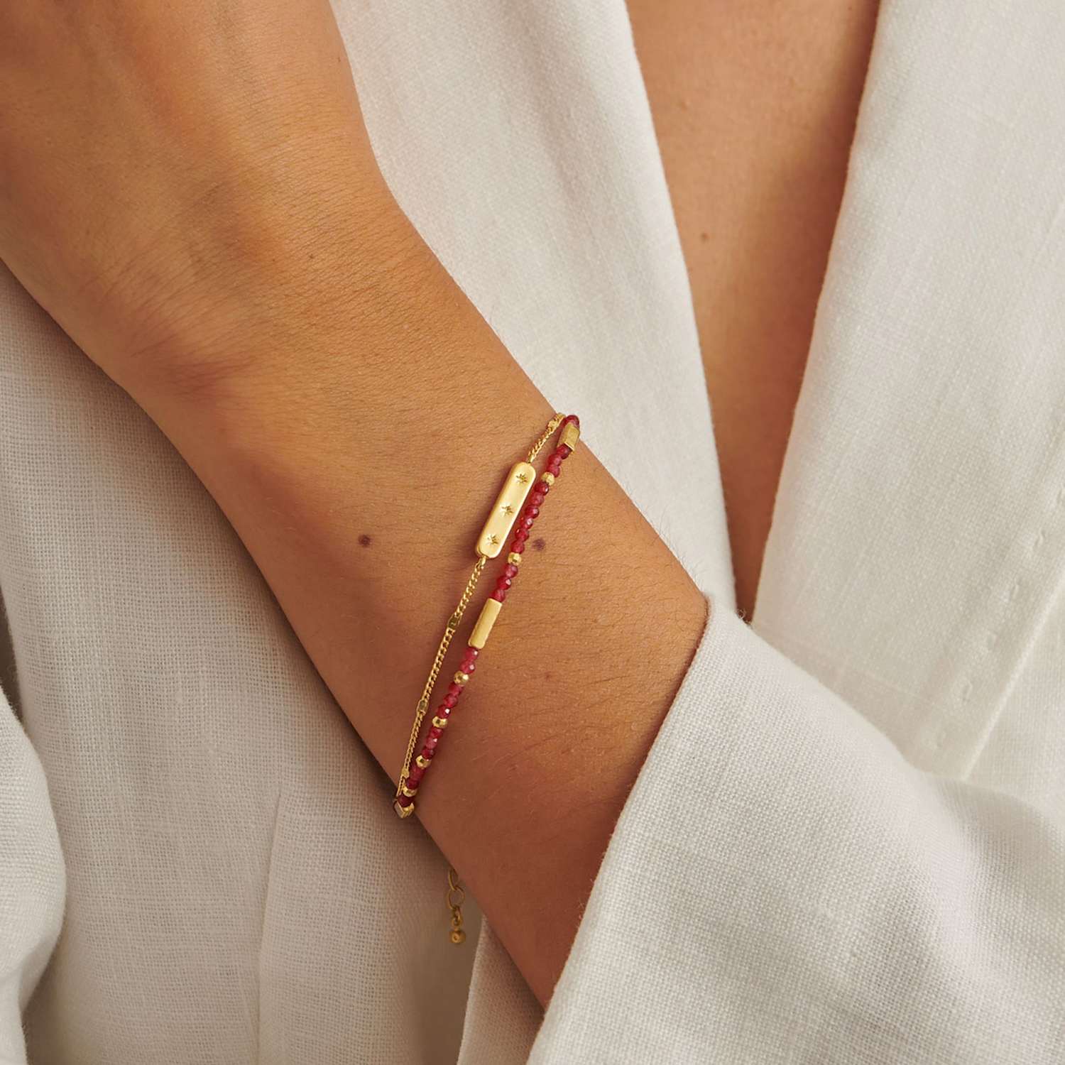 Katie Loxton Women's January Waterproof Birthstone Bracelet - Gold - Available at M&S