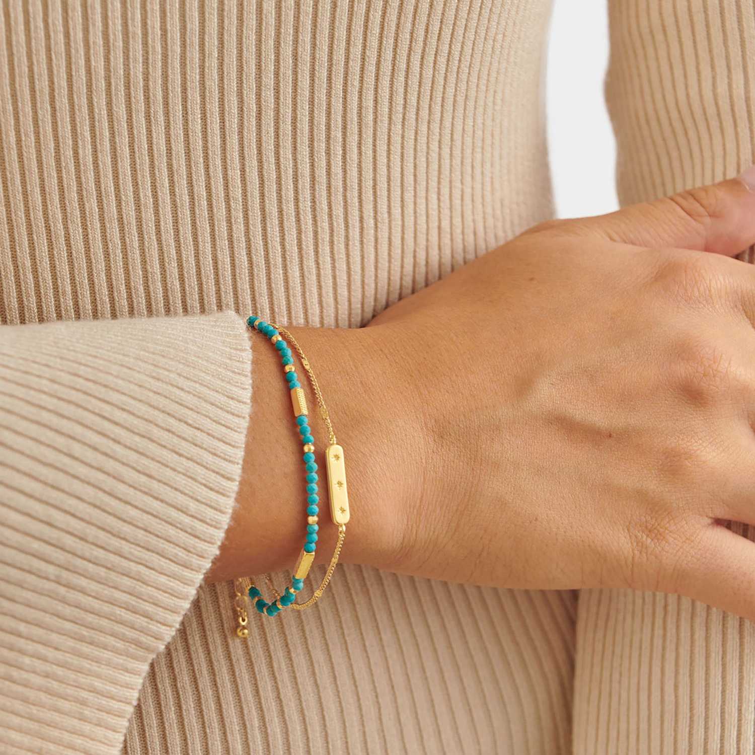 Katie Loxton Women's December Waterproof Birthstone Bracelet - Gold - Available at M&S