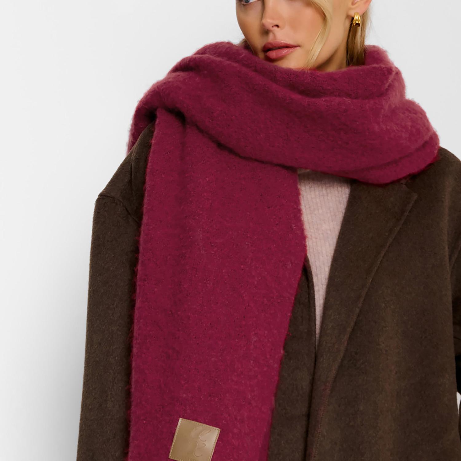 Katie Loxton Women's Personalised Brushed Oversized Scarf - Red - Available at M&S