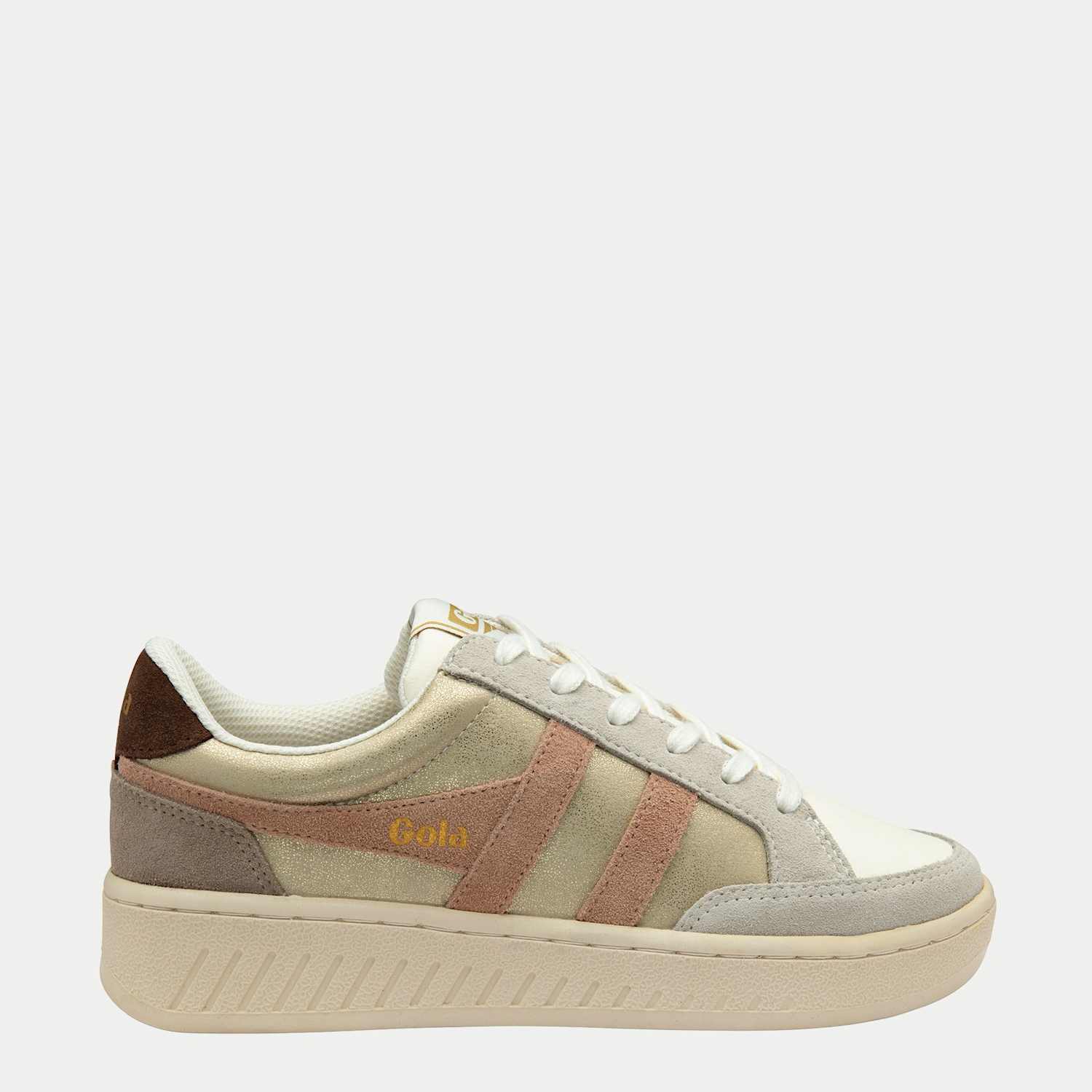 Gola Women's Superslam Blaze Colour Block Trainers - 5 - Gold Mix - Available at M&S