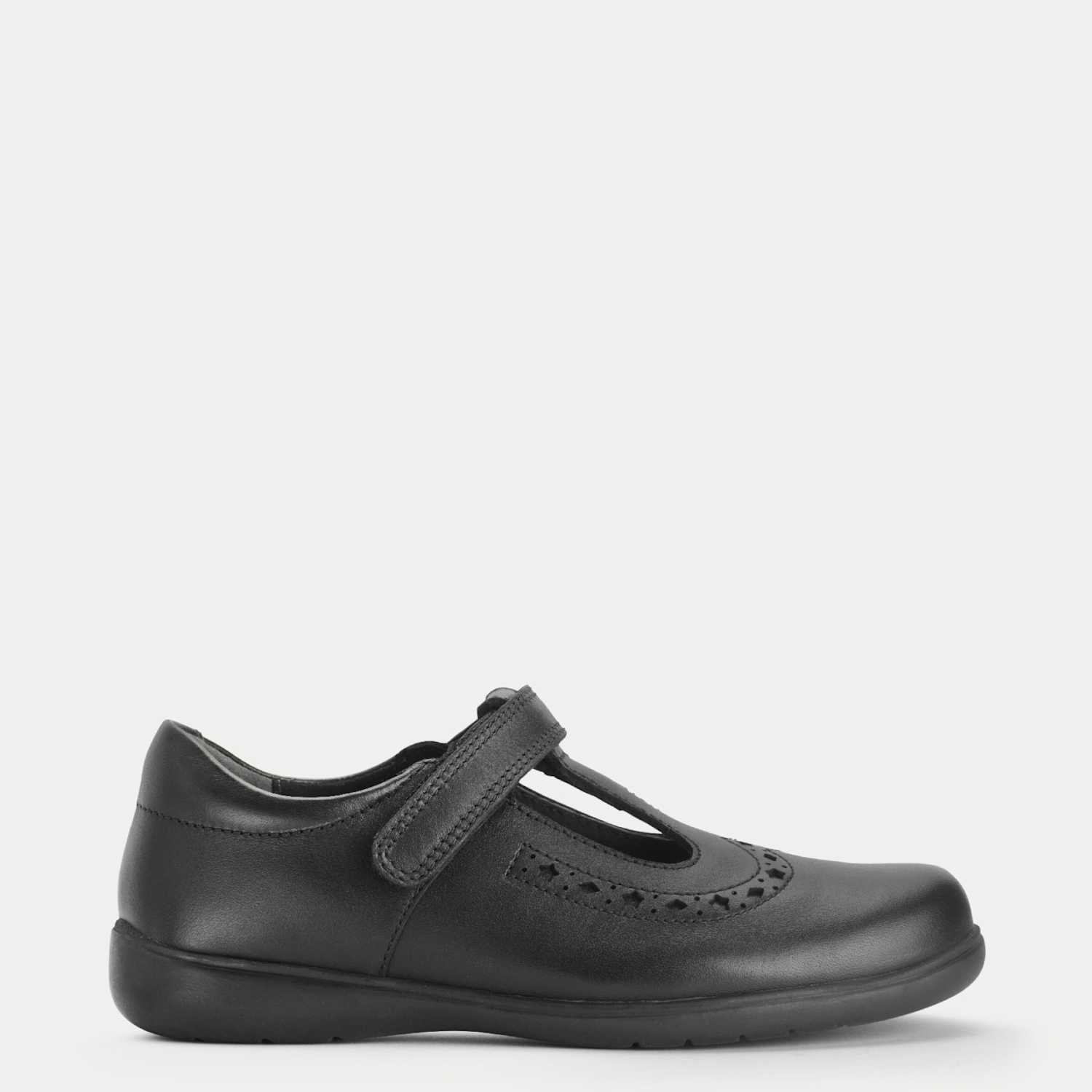 Start-Rite Girls Leather T-Bar School Shoes (9 Small - 2 Large) - 10½ - Black - Available at M&S