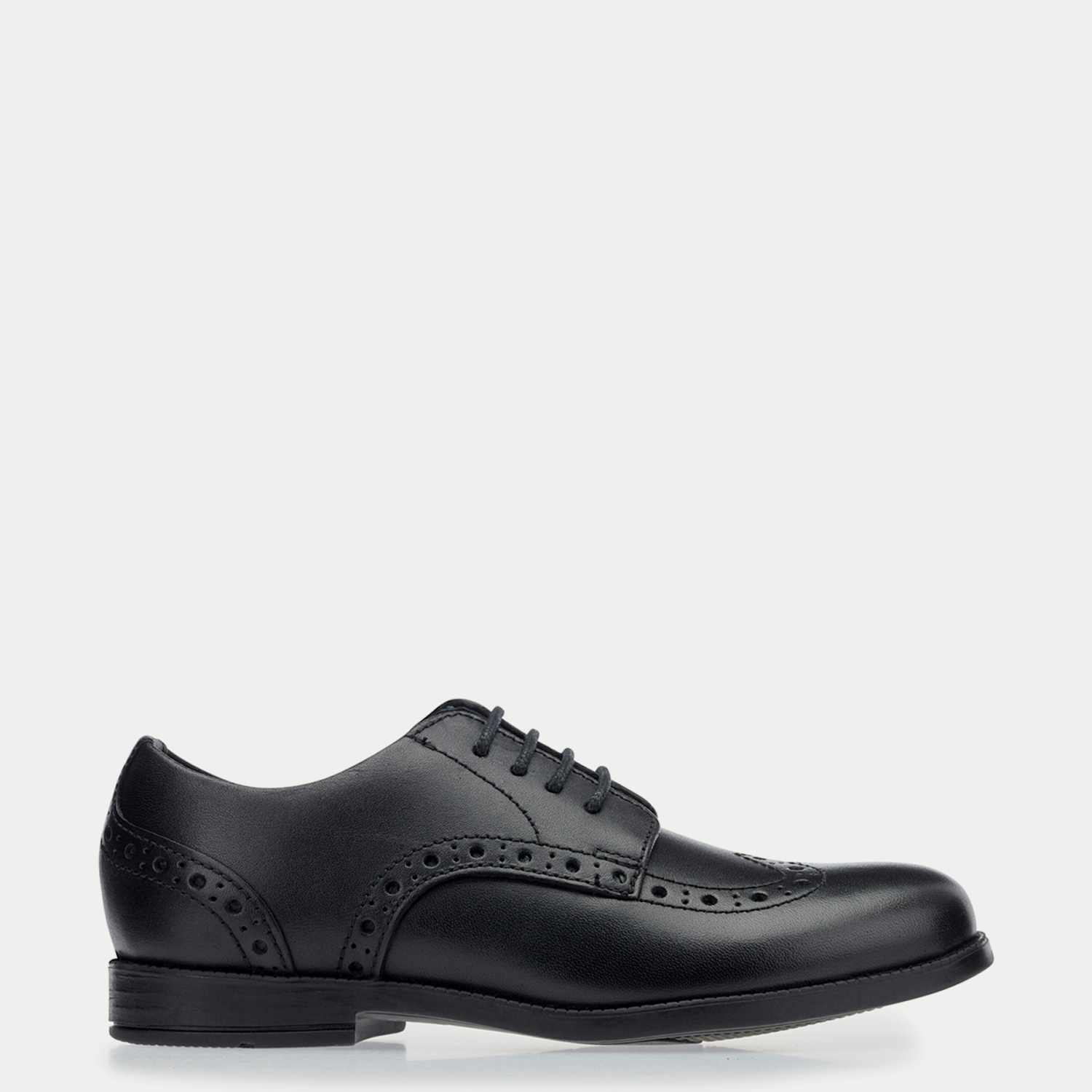 Start-Rite Girls Leather School Brogues (4.5 Large - 9 Large) - Black - Available at M&S