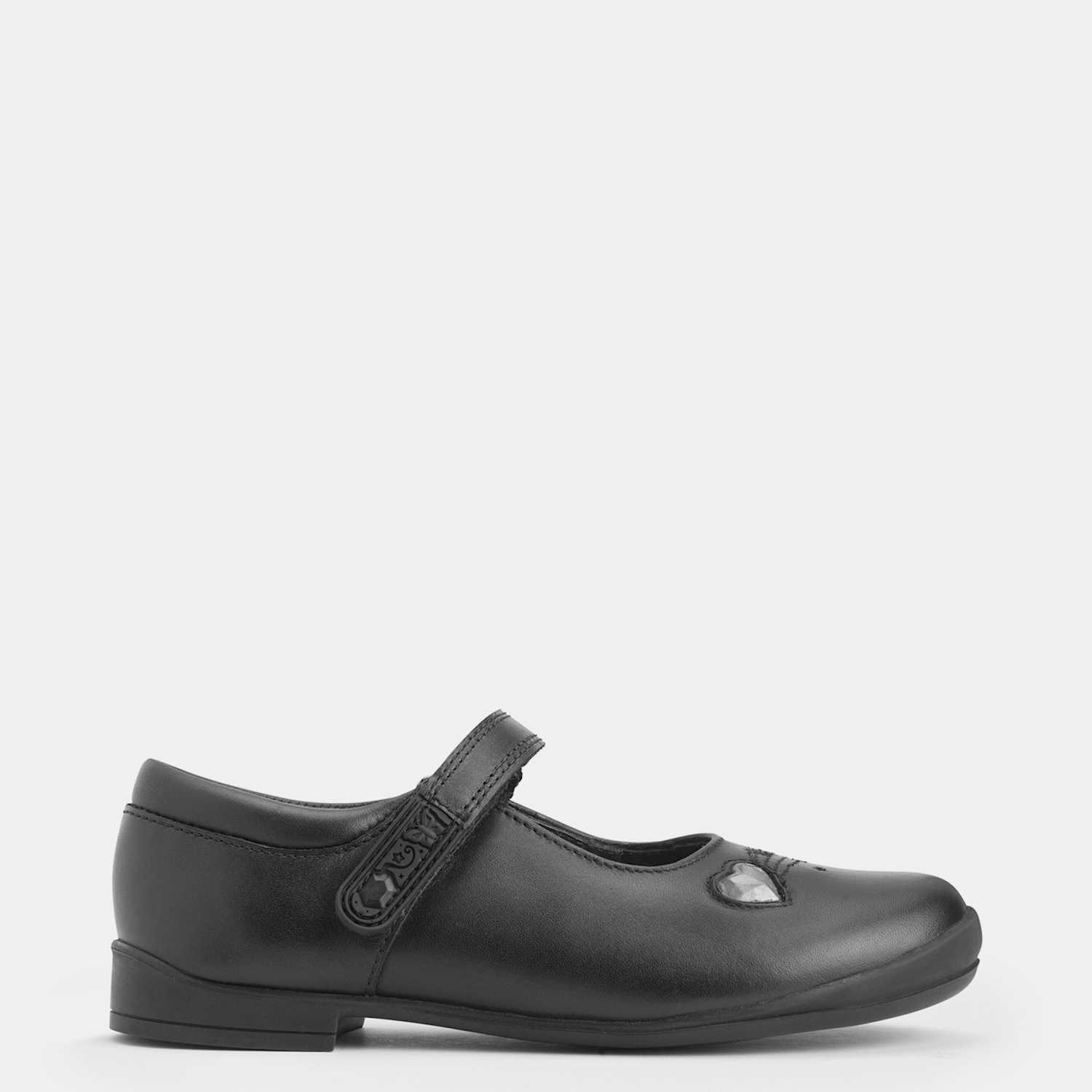 Start-Rite Girls Leather Riptape School Shoes (9 Small - 3½ Large) - 12 - Black - Available at M&S
