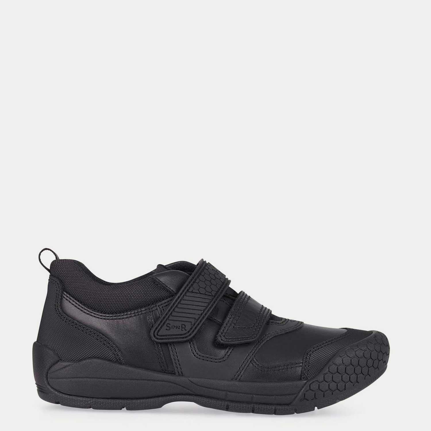 Start-Rite Boys Leather Riptape School Shoes (7 Small - 4 Large) - 4/Wide - Black - Available at M&S