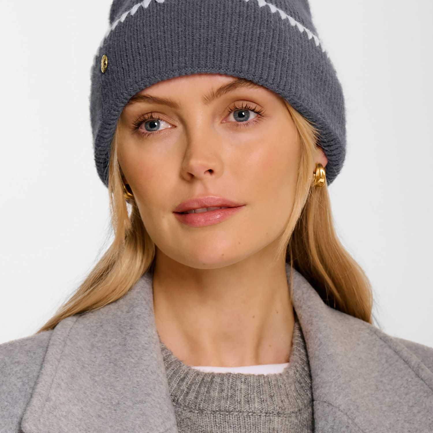 Katie Loxton Women's Knitted Beanie Hat - Charcoal - Available at M&S