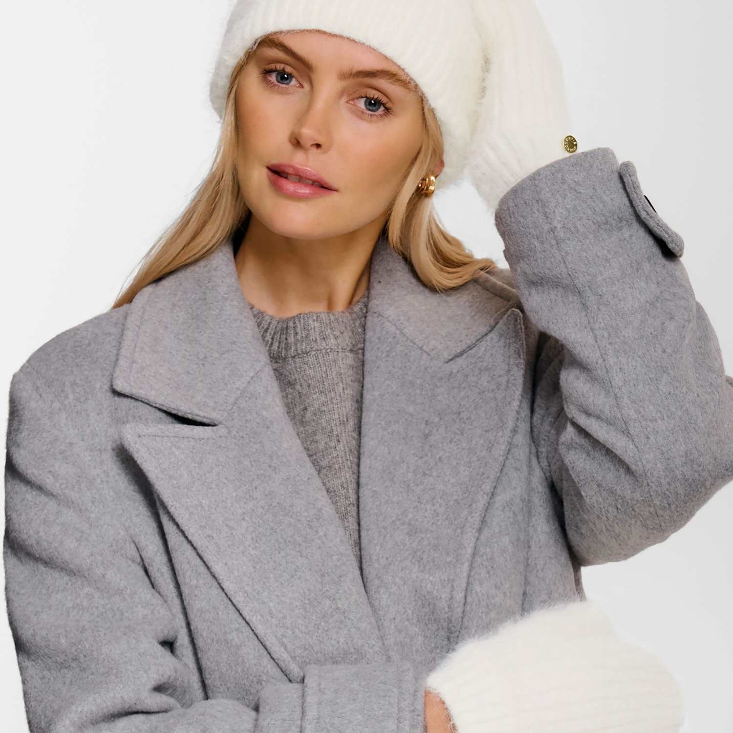 Katie Loxton Women's Knitted Hat & Gloves Gift Set - White - Available at M&S