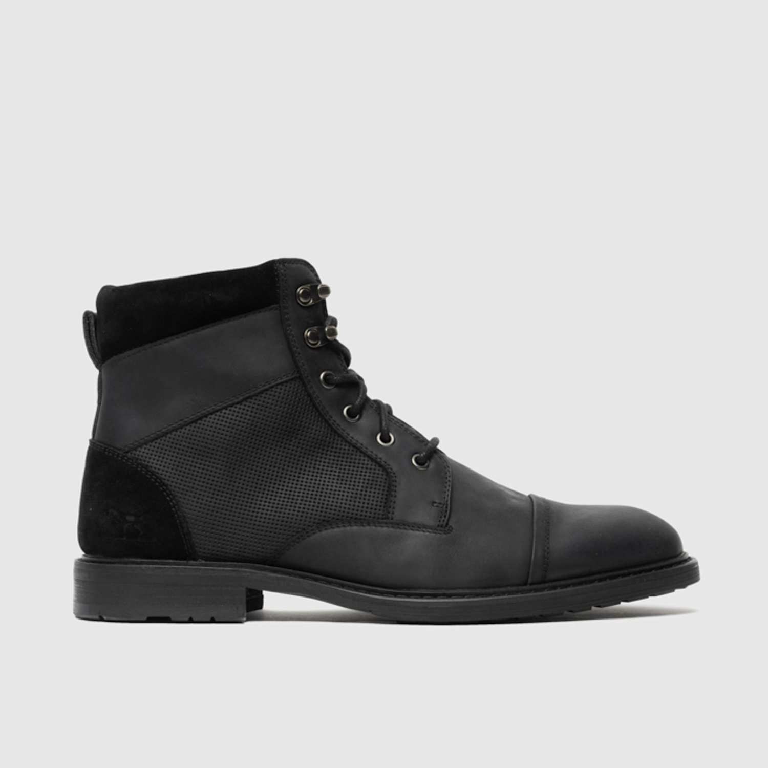 Rodd & Gunn Men's Leather Military Boots - 12 - Black - Available at M&S