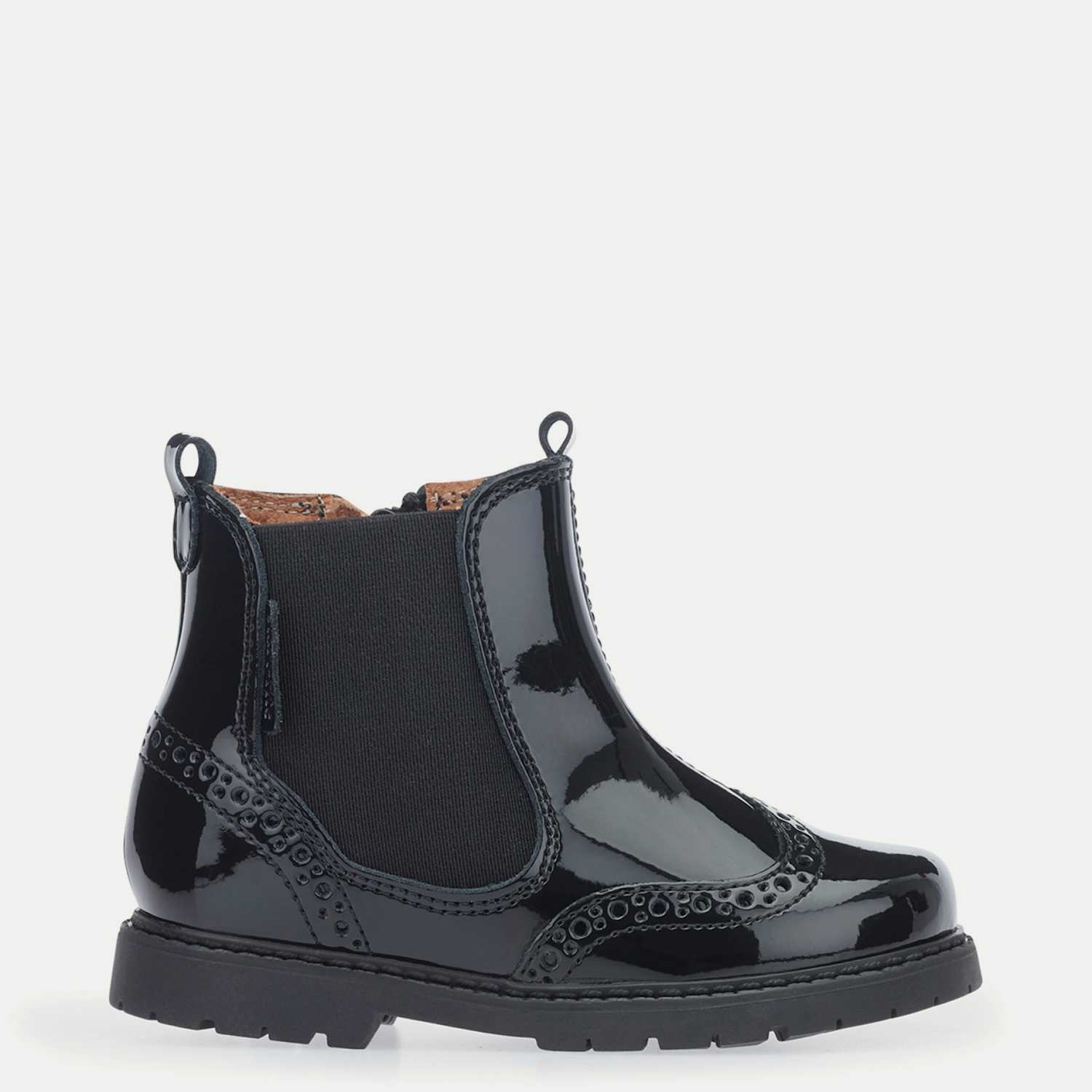 Start-Rite Girls Patent Chelsea Boots (6 Small - 4 Large) - Black - Available at M&S
