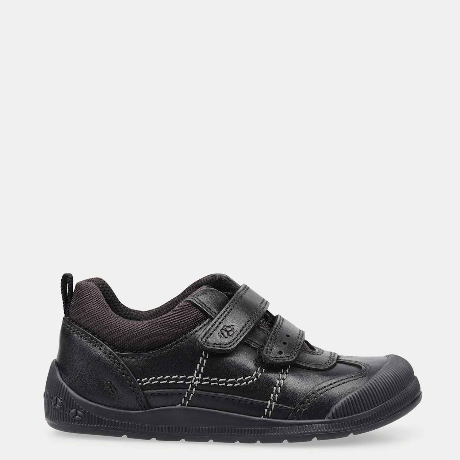 Start-Rite Boys Leather Riptape School Shoes (6 Small - 10½ Small) - 6 - Black - Available at M&S