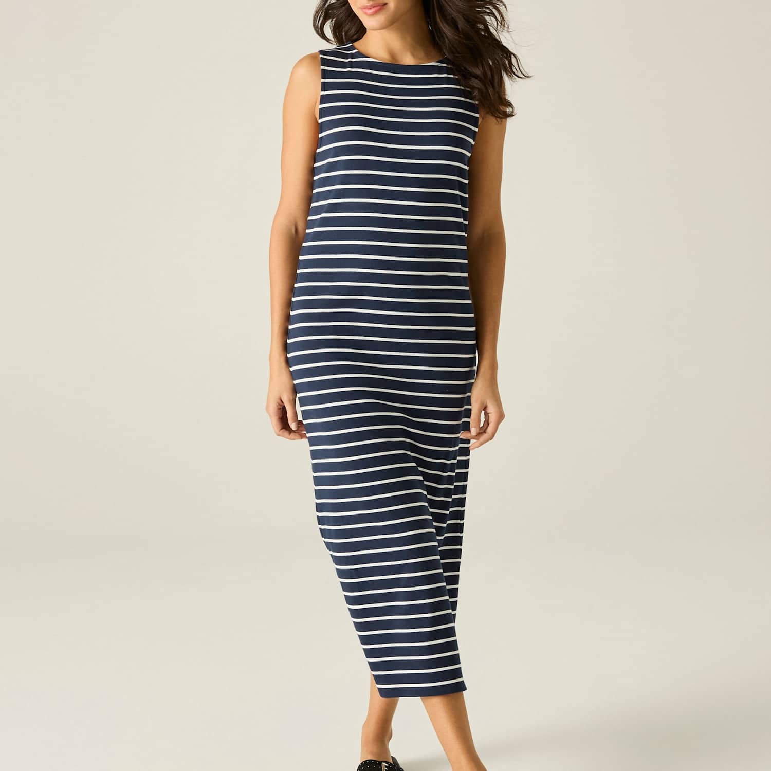 Regatta Women's Amorie Cotton Rich Striped Midi Dress - 14 - Blue Mix - Available at M&S