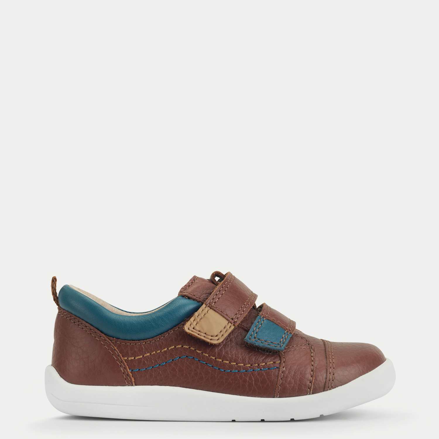 Start-Rite Boys Leather Riptape Trainers (4 Small - 8 Small) - Tan - Available at M&S