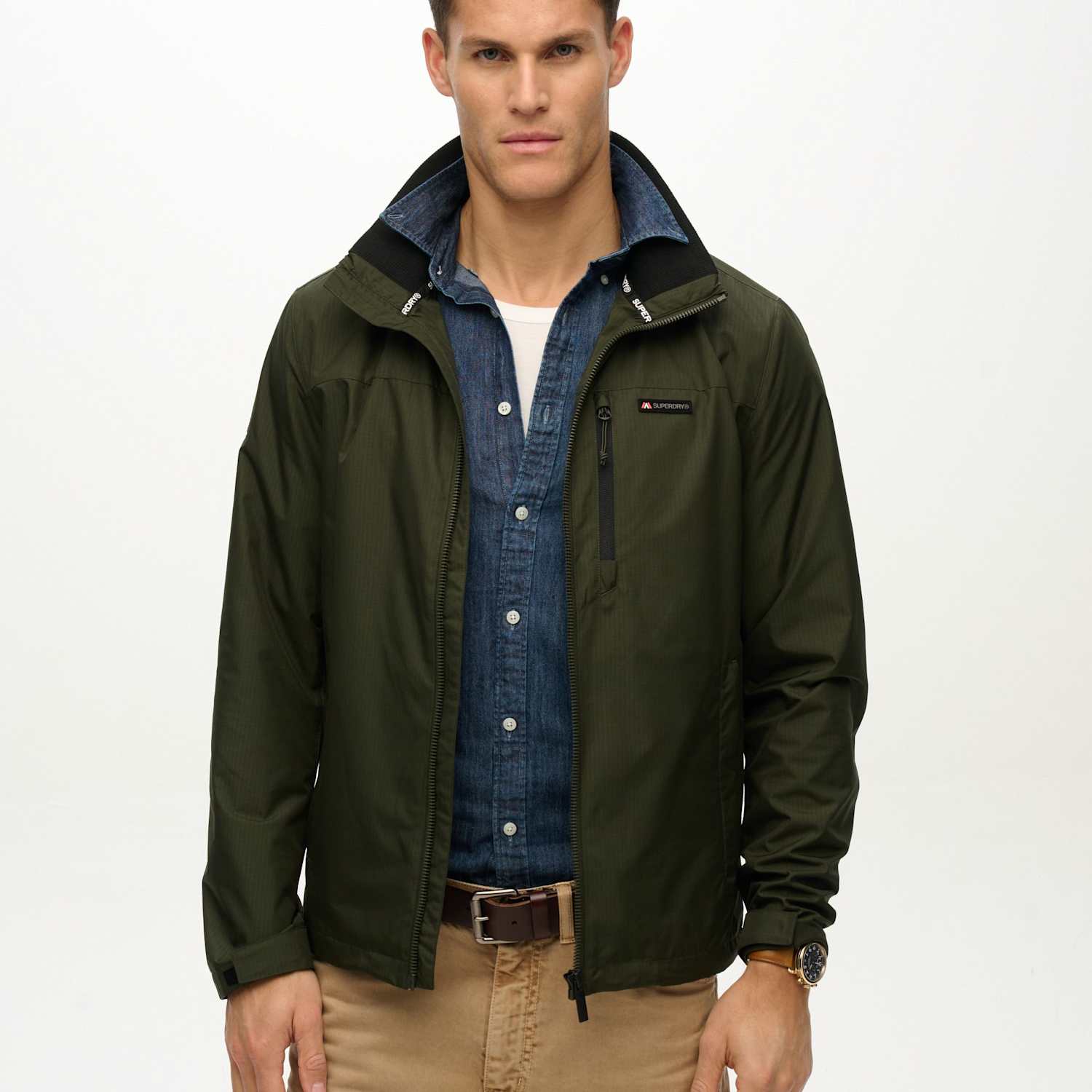 Superdry & Co Men's Utility Windbreaker Jacket - XL - Green - Available at M&S