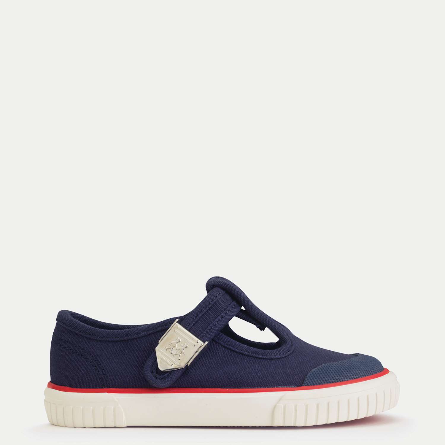 Start-Rite Kids Canvas T-Bar Shoes (4 Small - 10 Small) - 9 - Navy Mix - Available at M&S