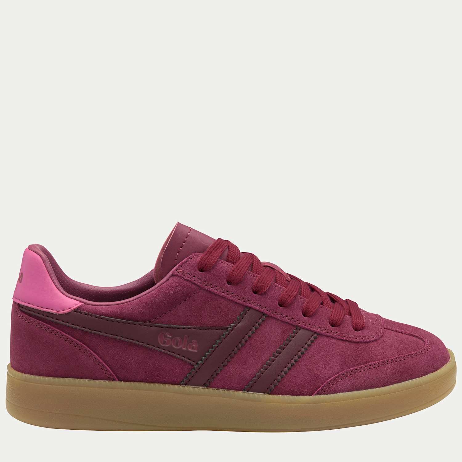 Gola Women's Viper Suede Colour Block Trainers - 3 - Red Mix - Available at M&S